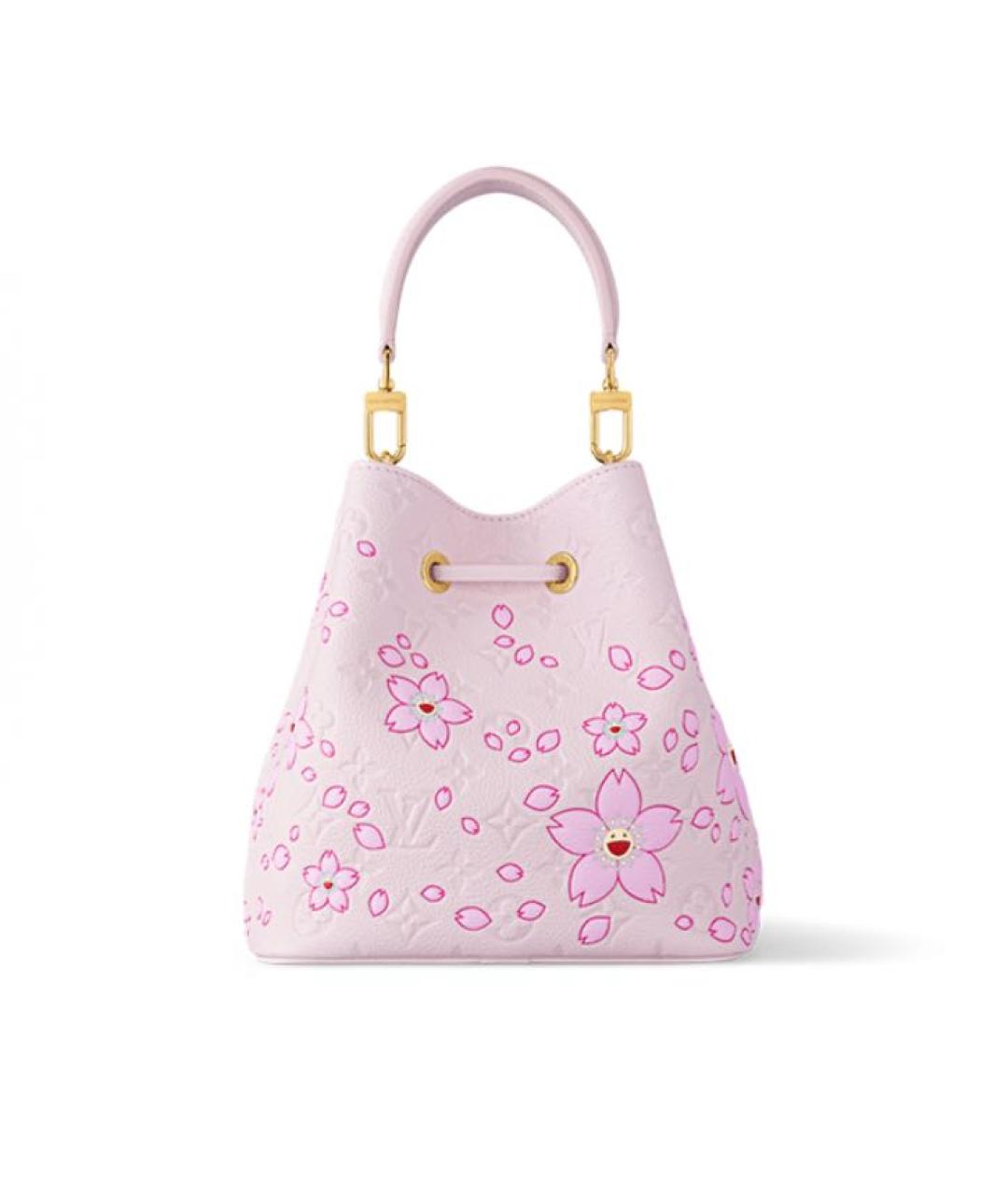 LOUIS VUITTON Розовая кожаная сумка тоут, фото 3