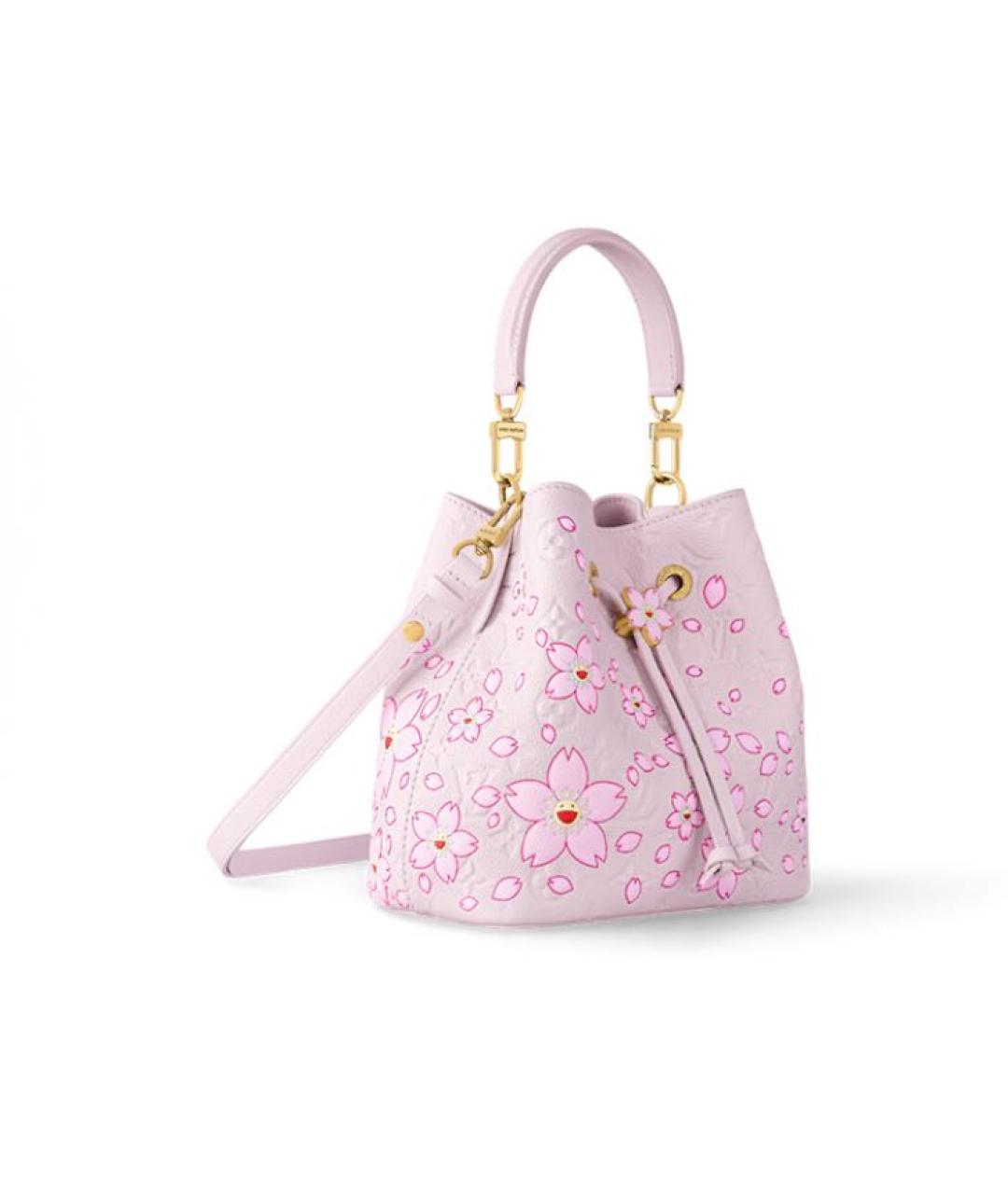 LOUIS VUITTON Розовая кожаная сумка тоут, фото 2