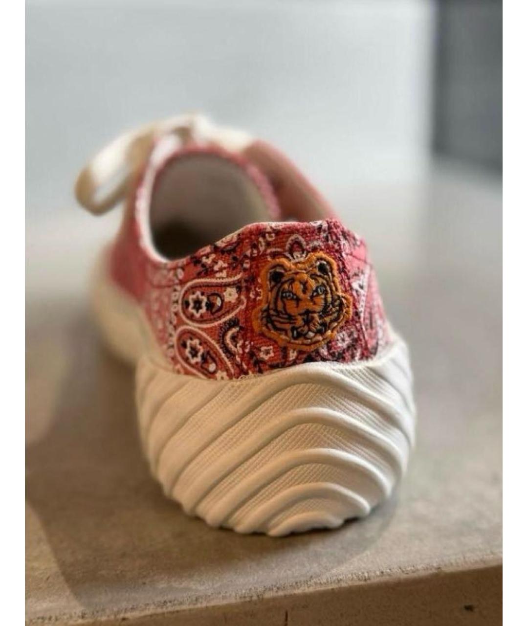 KENZO Красные текстильные кеды, фото 3