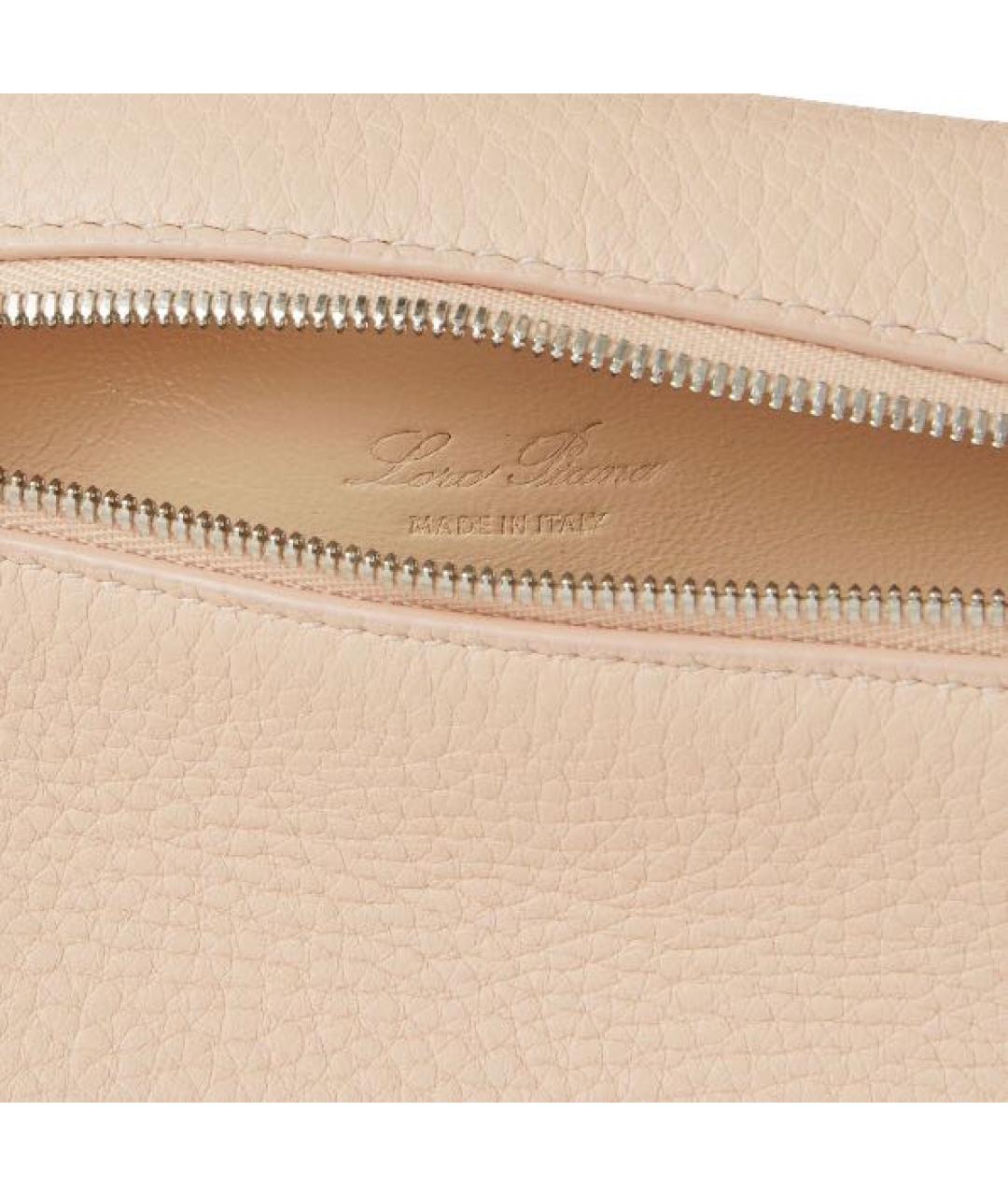 LORO PIANA Бежевая кожаная сумка через плечо, фото 4