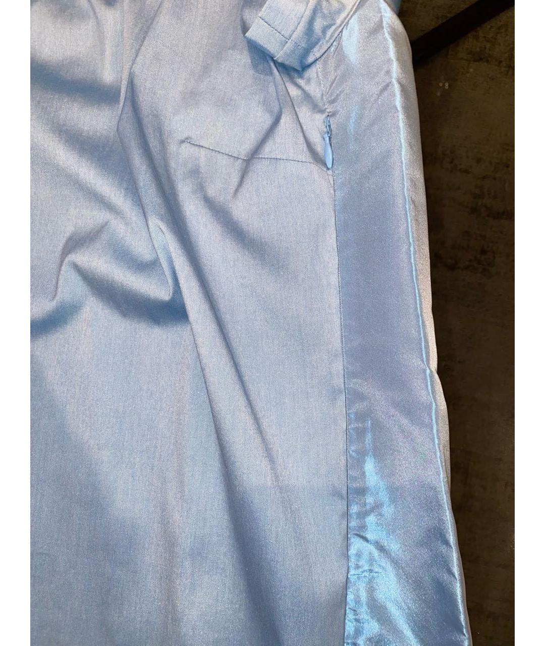 JIL SANDER Голубое хлопковое коктейльное платье, фото 5