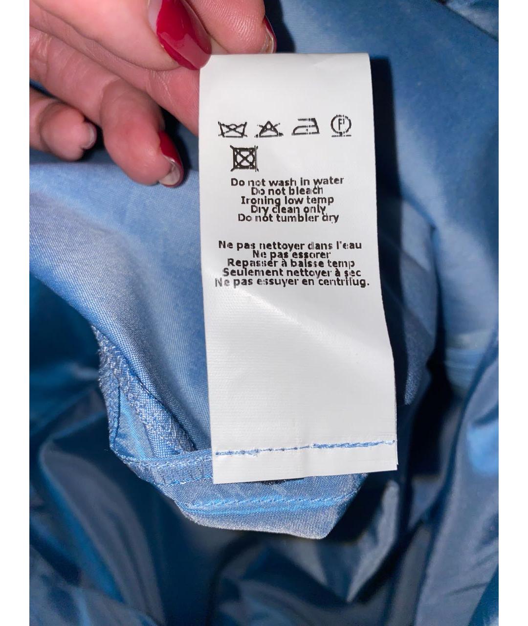 JIL SANDER Голубое хлопковое коктейльное платье, фото 6