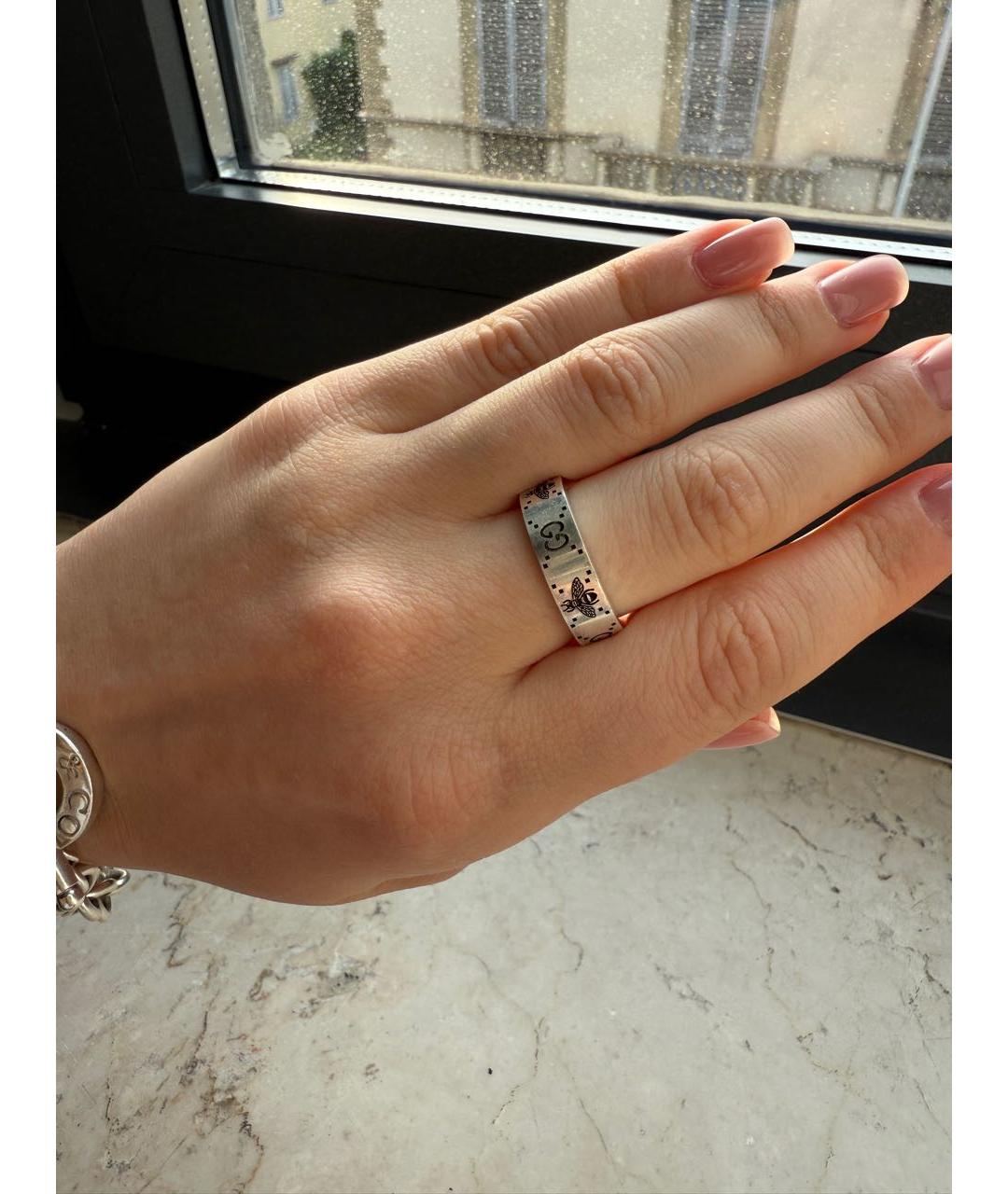 GUCCI Серебряное серебряное кольцо, фото 4