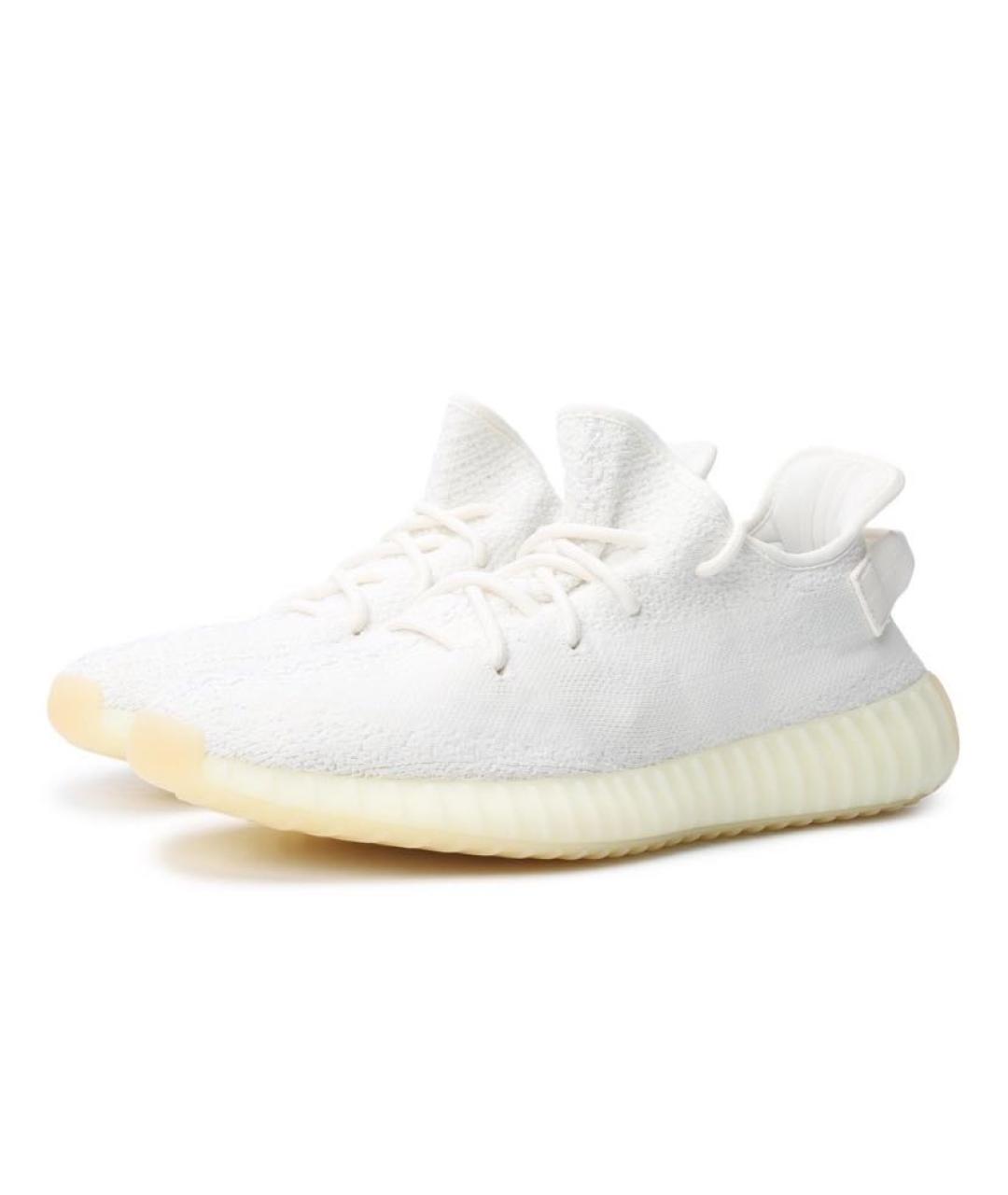 ADIDAS YEEZY Белые неопреновые низкие кроссовки / кеды, фото 3