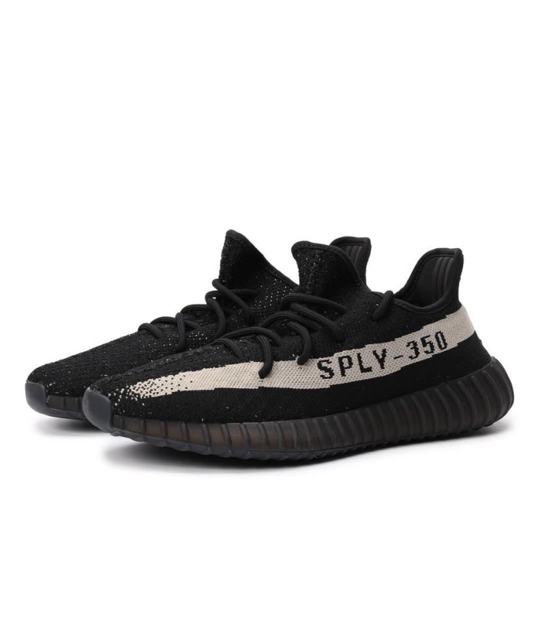 ADIDAS YEEZY Черные неопреновые низкие кроссовки / кеды, фото 3
