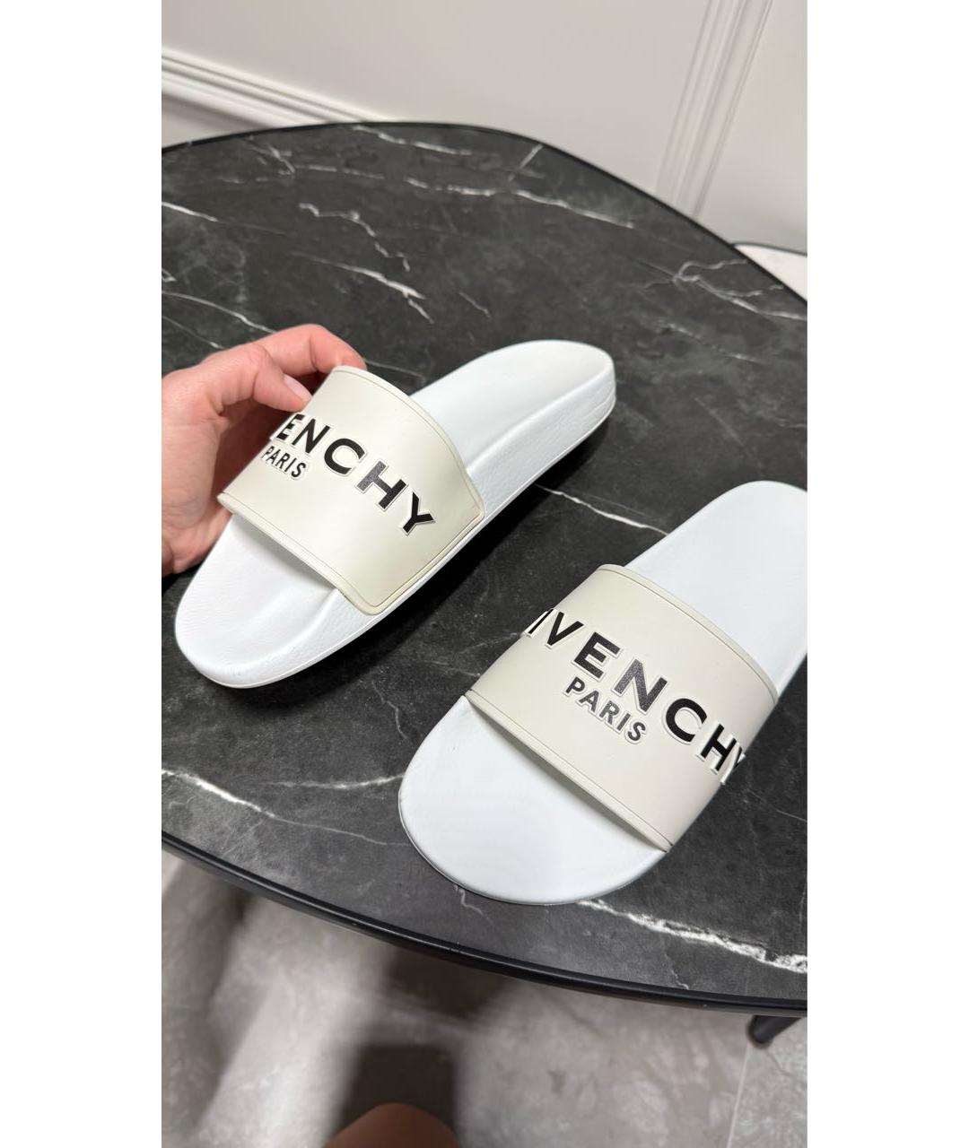 GIVENCHY Белые шлепанцы, фото 3