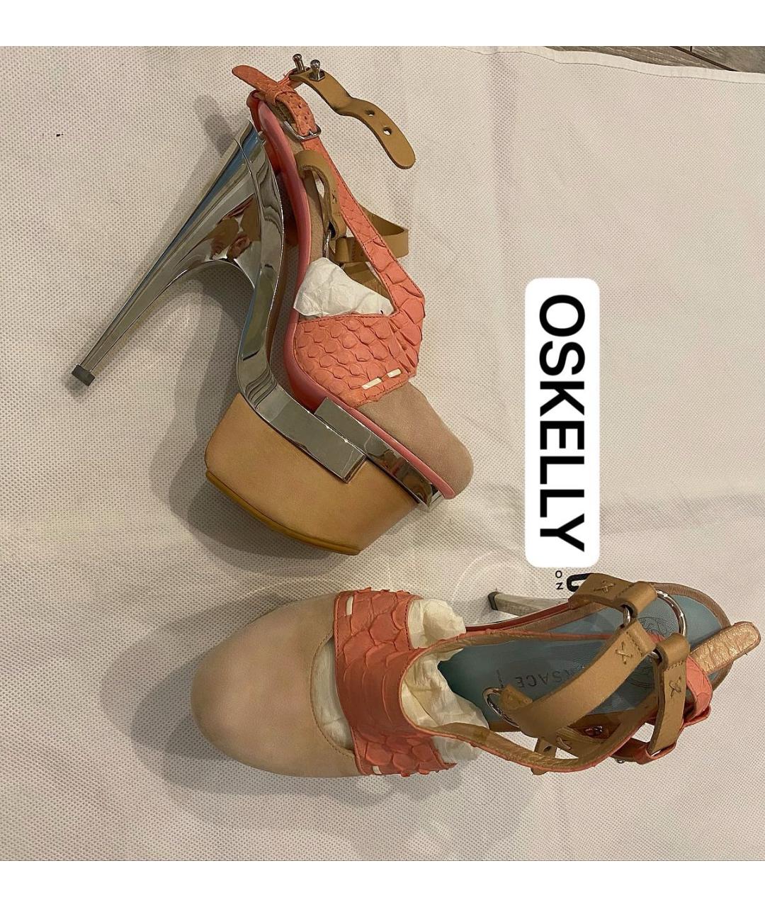 VERSACE Мульти босоножки из экзотической кожи, фото 9