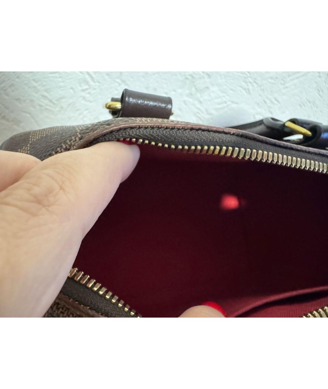 LOUIS VUITTON Коричневая кожаная сумка через плечо, фото 4