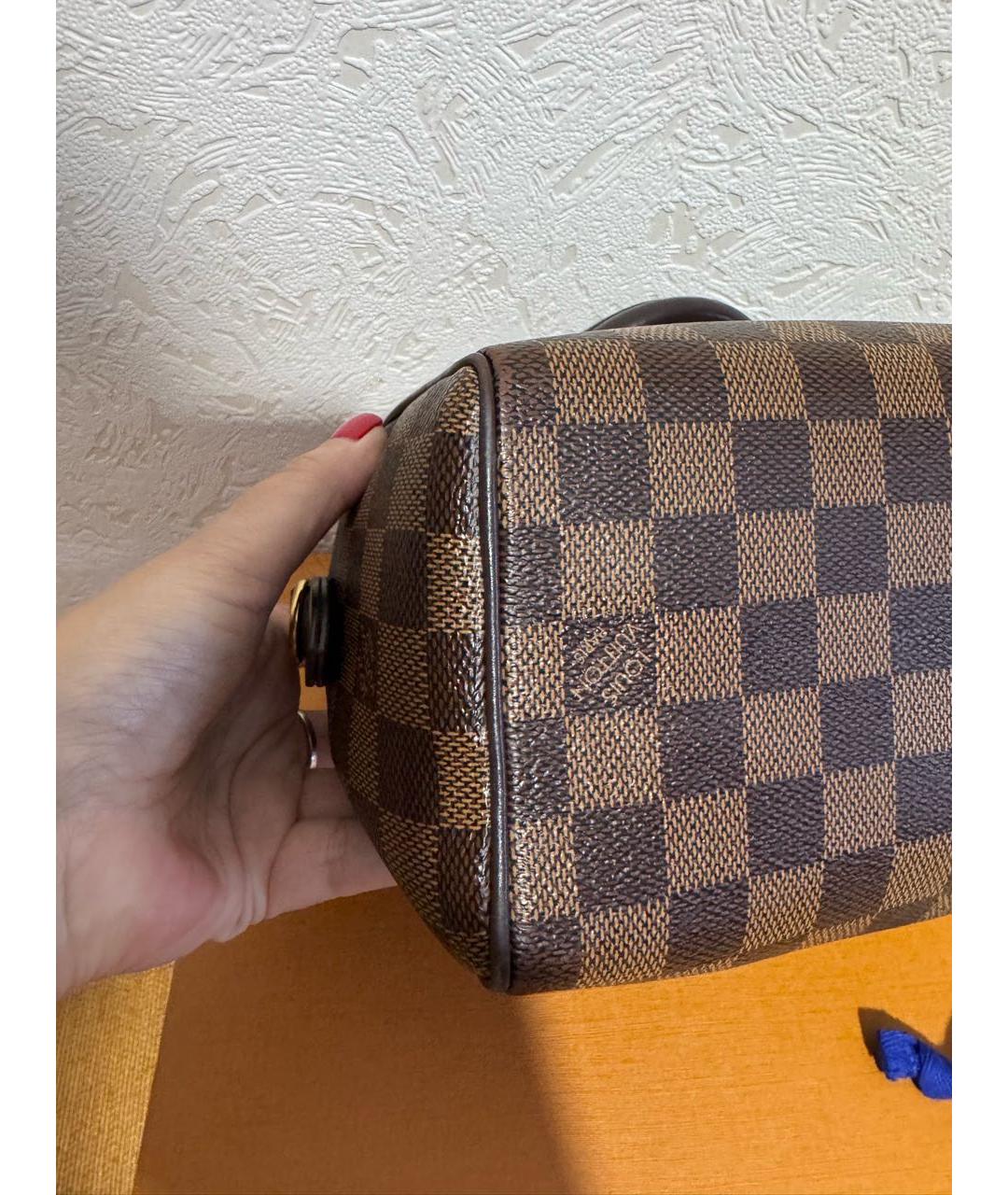 LOUIS VUITTON Коричневая кожаная сумка через плечо, фото 3