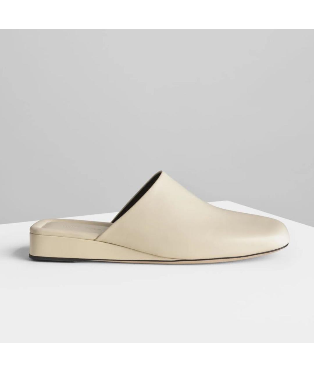 PHOEBE PHILO Бежевые кожаные мюли, фото 7