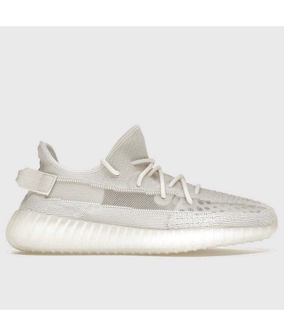ADIDAS YEEZY Белые текстильные низкие кроссовки / кеды, фото 7