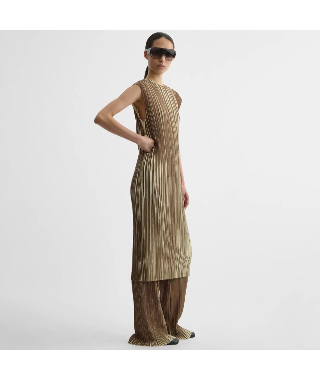 PHOEBE PHILO Хаки полиэстеровое платье, фото 4