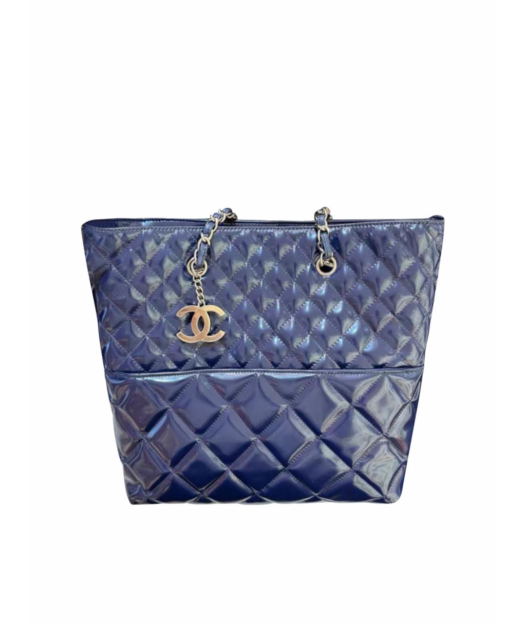 CHANEL Синяя сумка тоут, фото 1