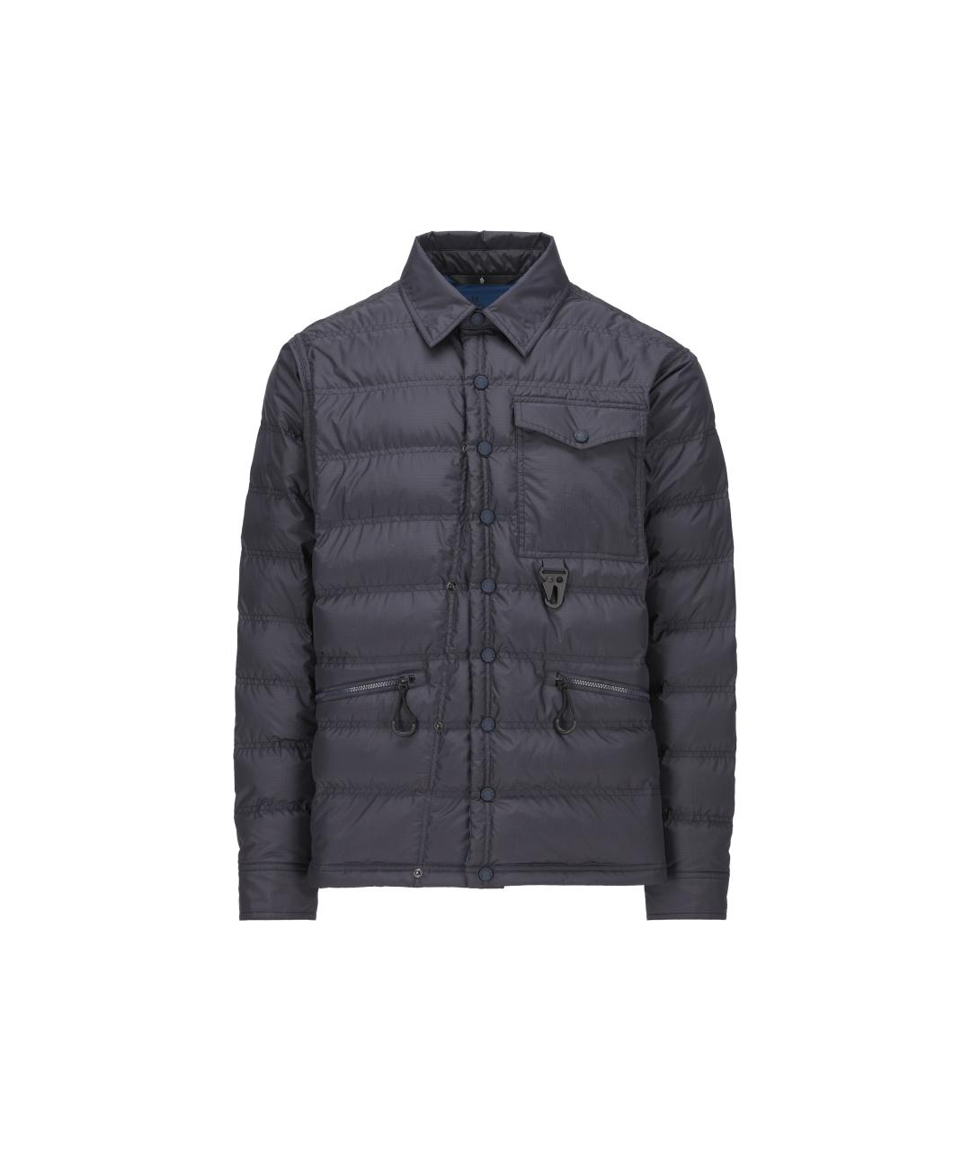 MONCLER GRENOBLE Темно-синяя полиэстеровая куртка, фото 1