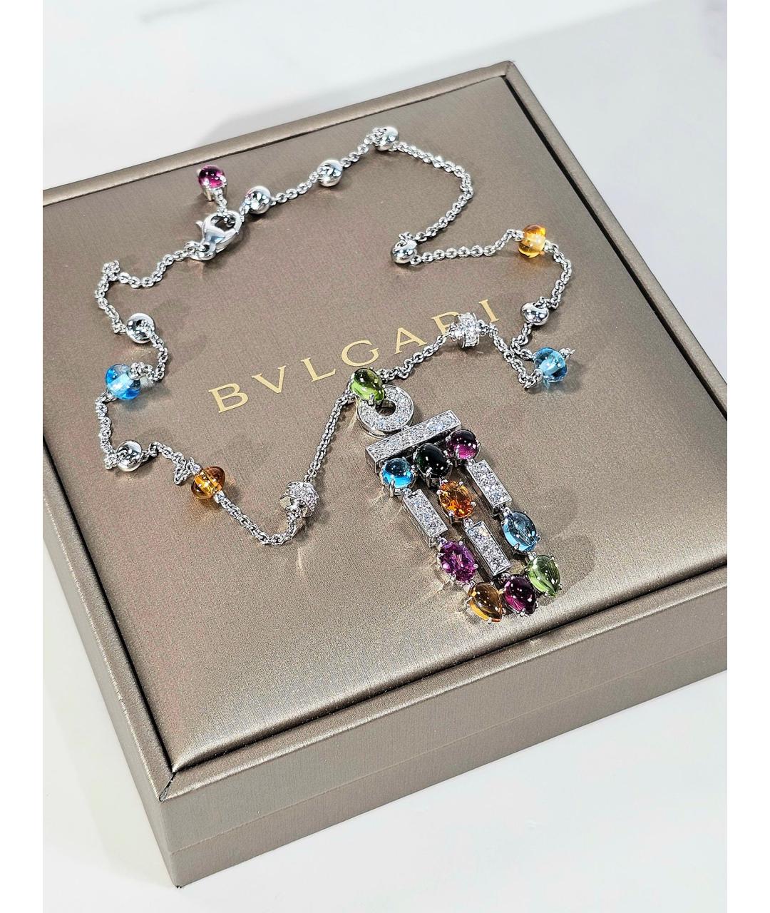BVLGARI Серебряное колье из белого золота, фото 2