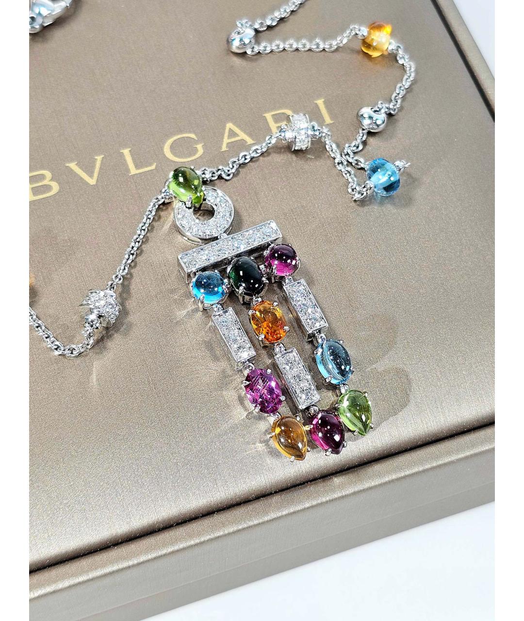 BVLGARI Серебряное колье из белого золота, фото 3