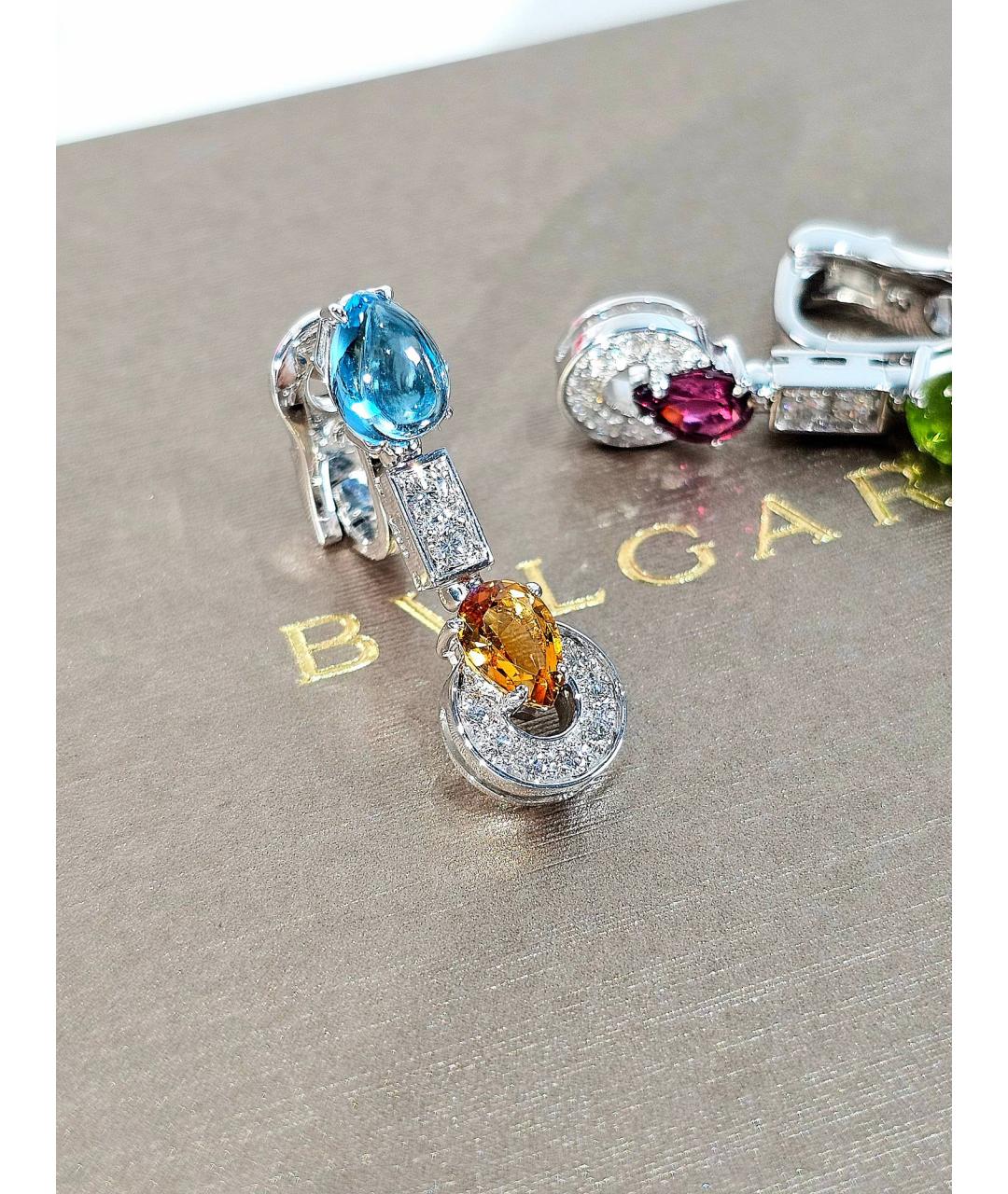 BVLGARI Серебряные серьги из белого золота, фото 3