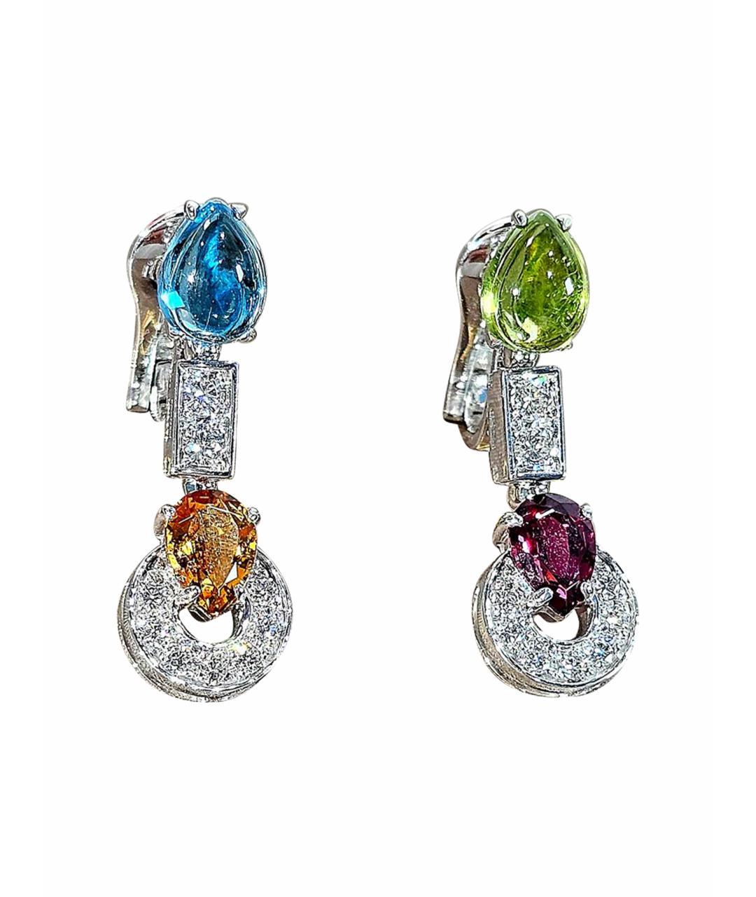 BVLGARI Серебряные серьги из белого золота, фото 1