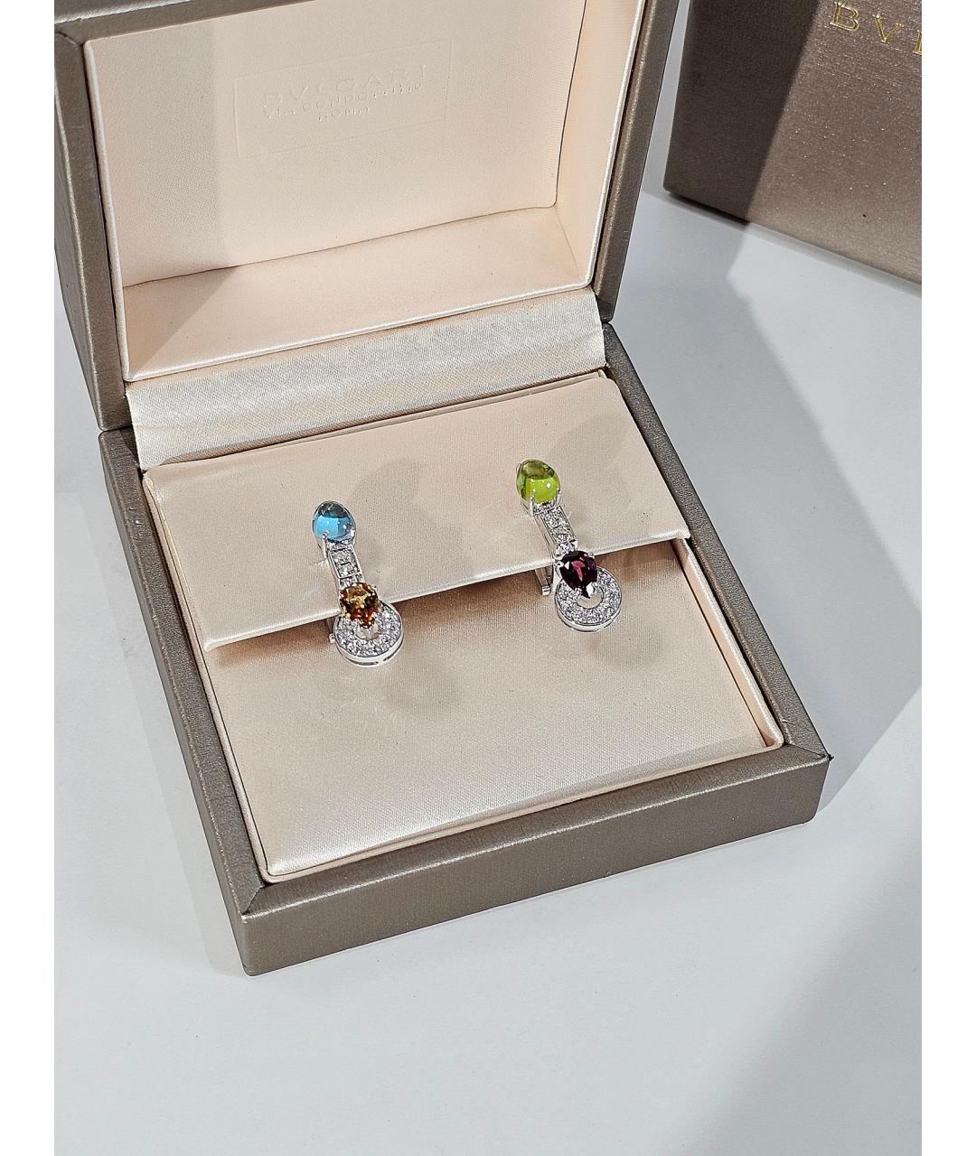 BVLGARI Серебряные серьги из белого золота, фото 6
