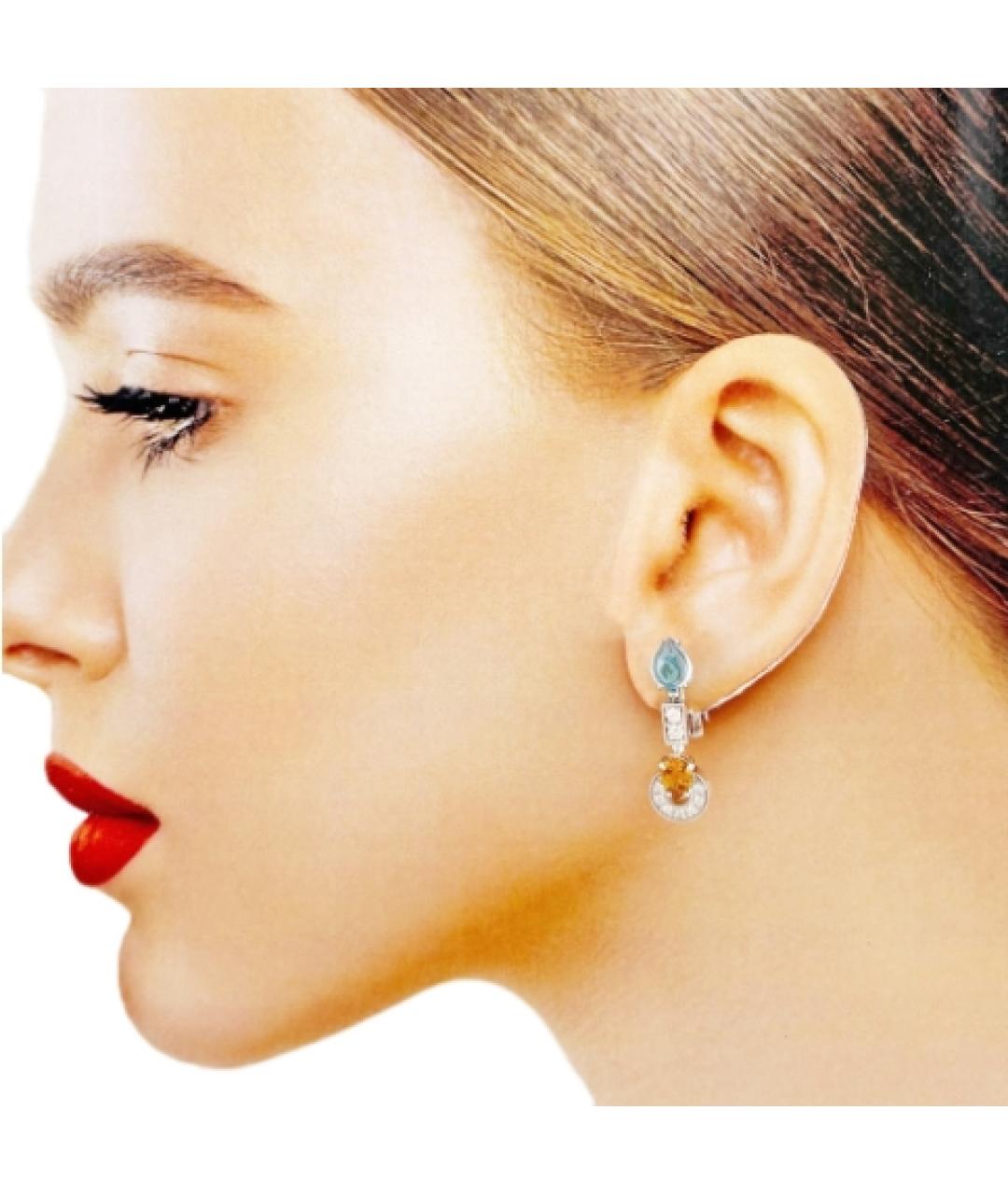 BVLGARI Серебряные серьги из белого золота, фото 5