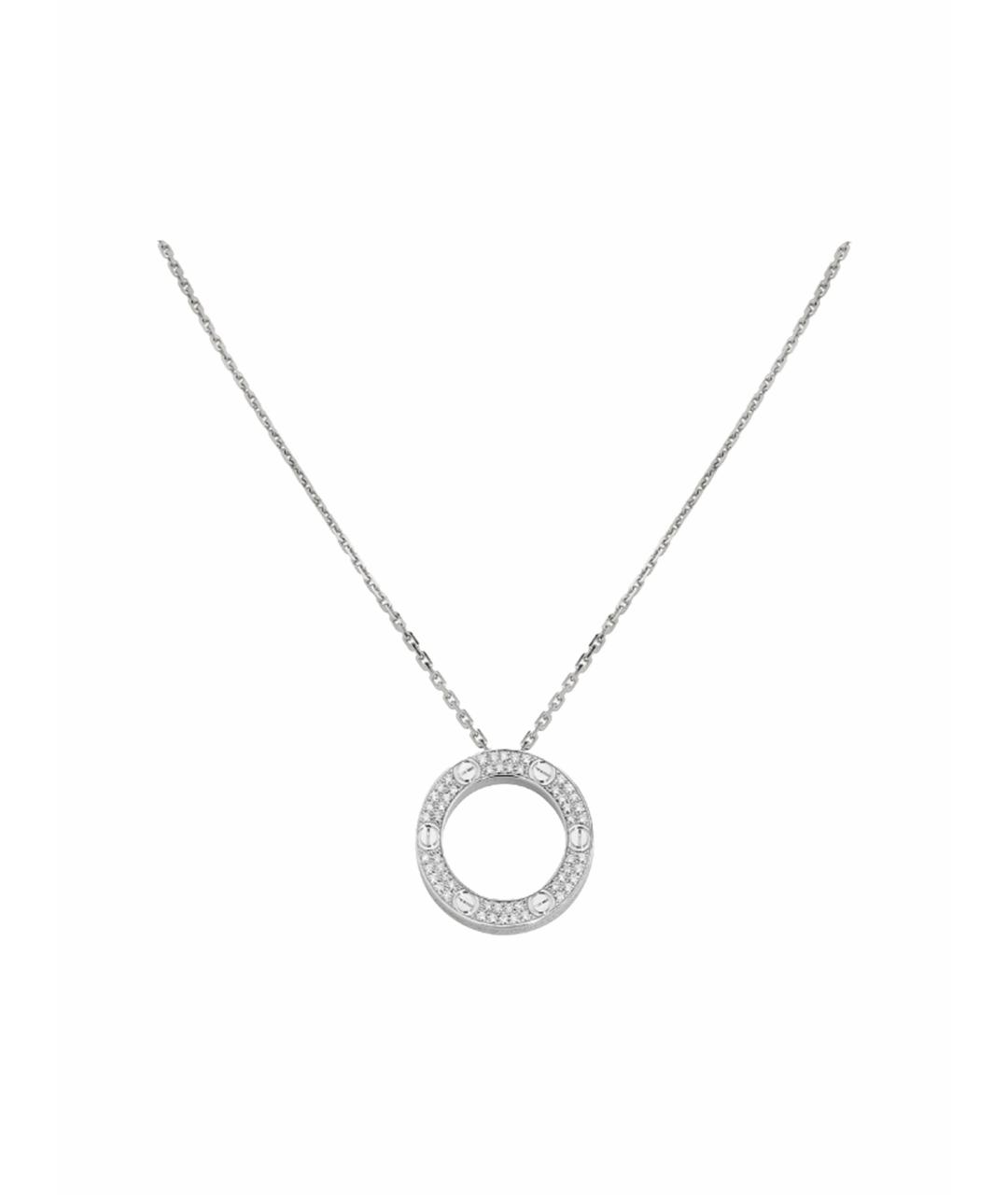 CARTIER Серебряное колье из белого золота, фото 1