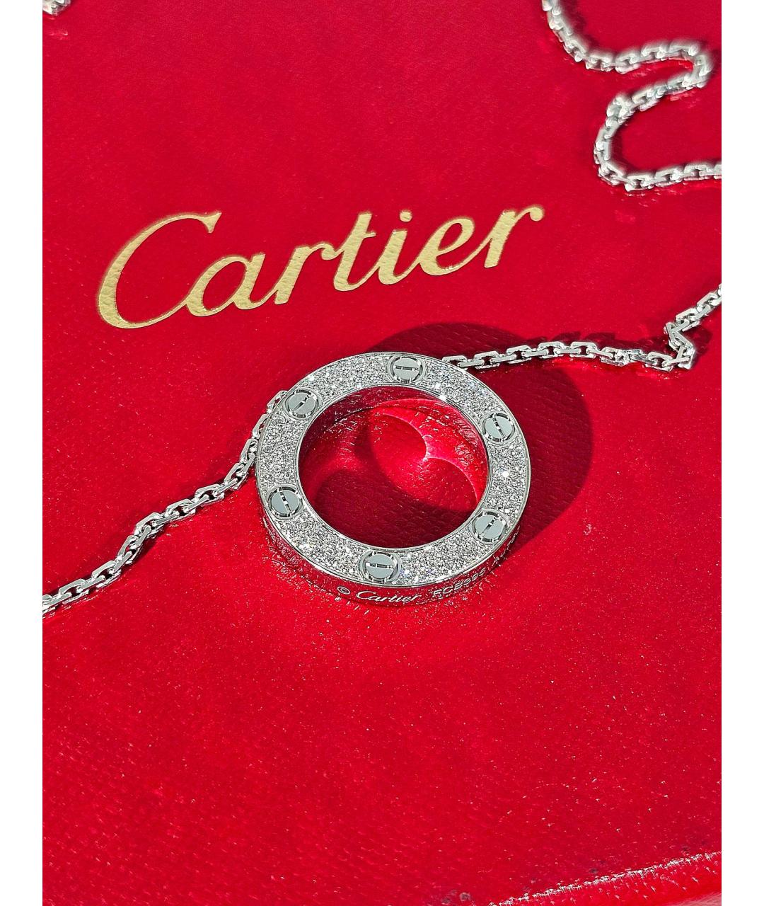 CARTIER Серебряное колье из белого золота, фото 3