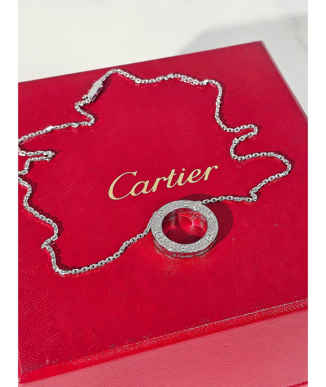 CARTIER Серебряное колье из белого золота, фото 2