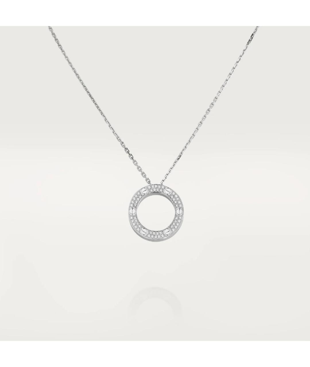 CARTIER Серебряное колье из белого золота, фото 5