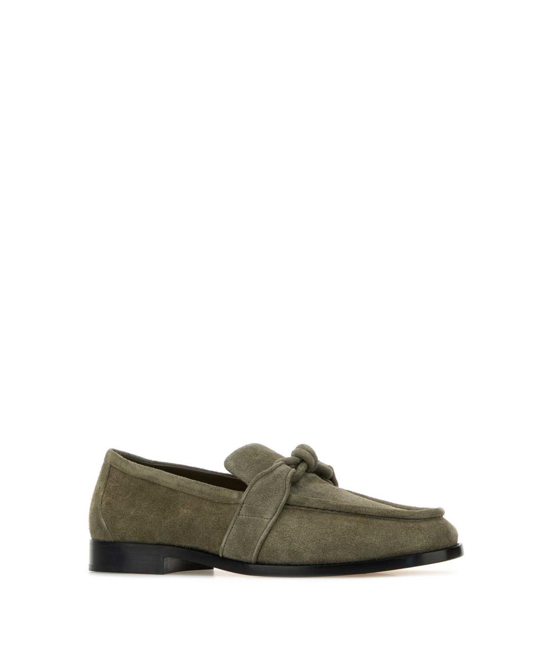 BOTTEGA VENETA Зеленые кожаные лоферы, фото 2