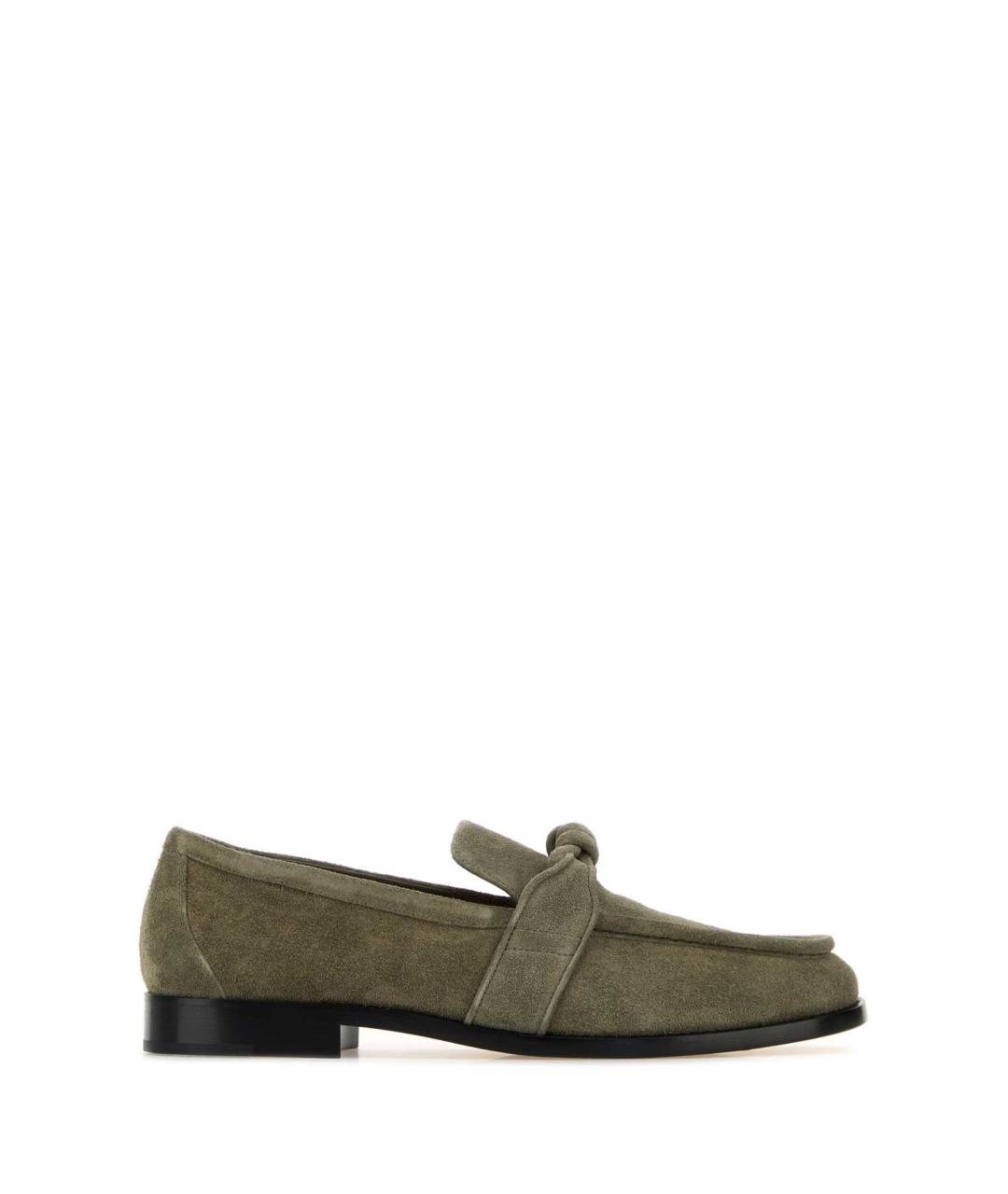 BOTTEGA VENETA Зеленые кожаные лоферы, фото 1