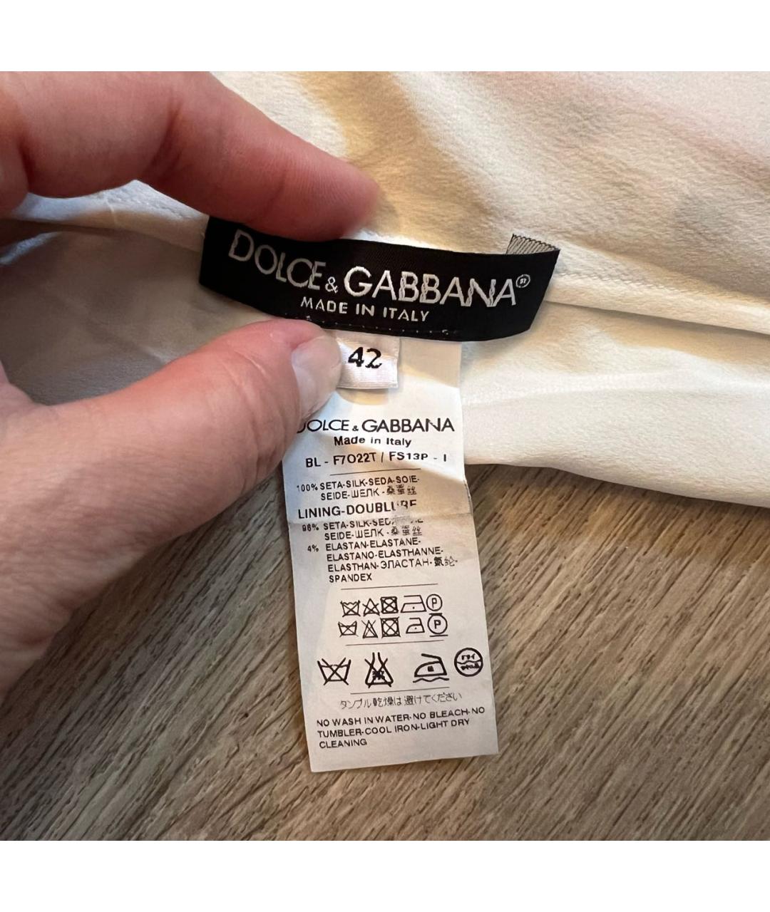 DOLCE&GABBANA Мульти шелковая блузы, фото 6