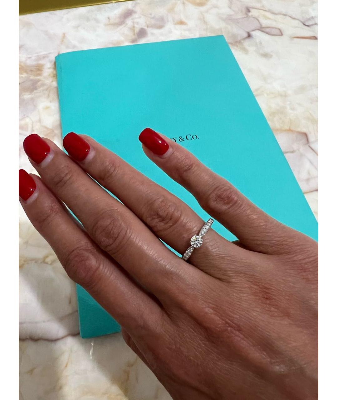 TIFFANY&CO Белое платиновое кольцо, фото 3