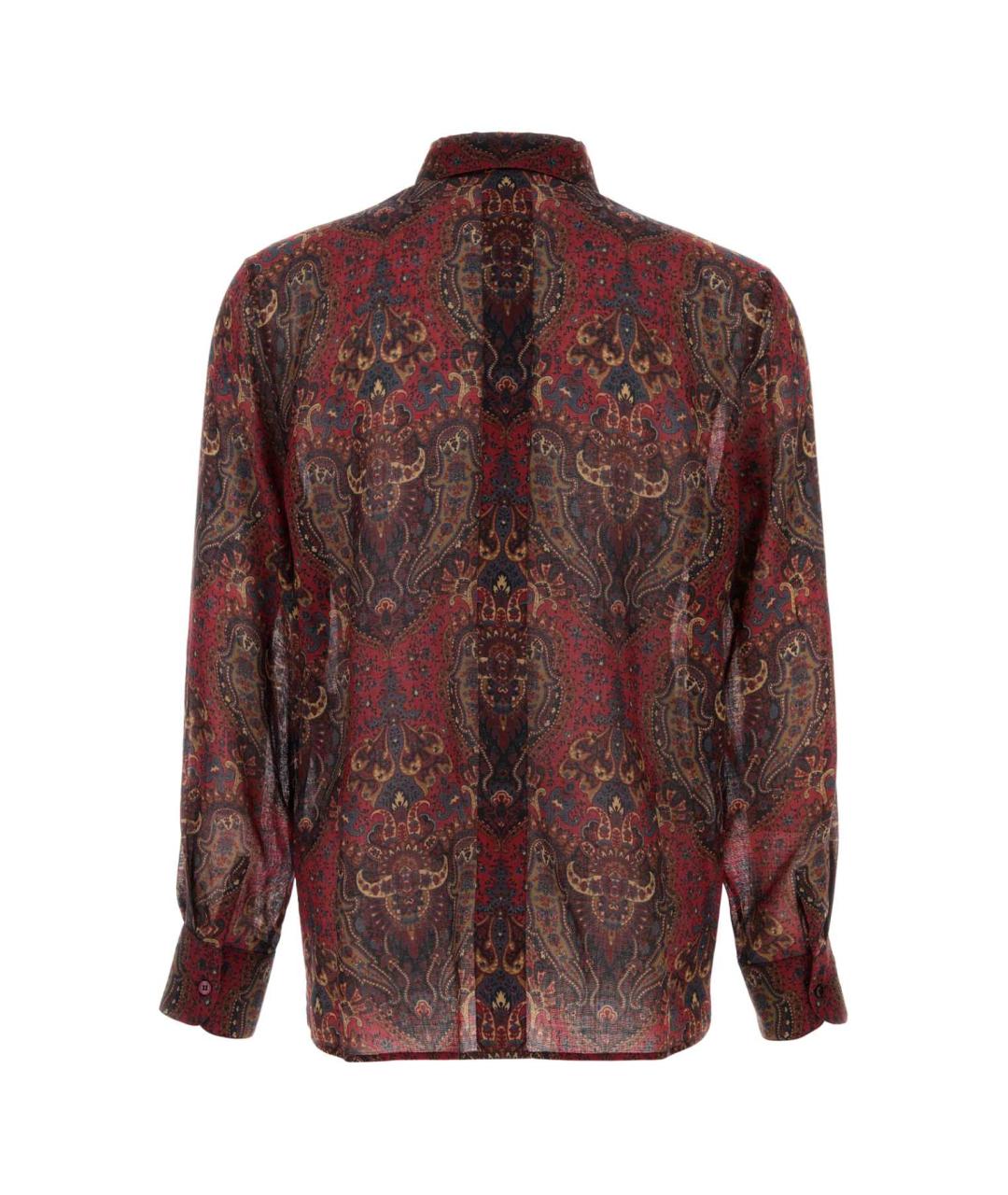 SAINT LAURENT Бордовая кэжуал рубашка, фото 2