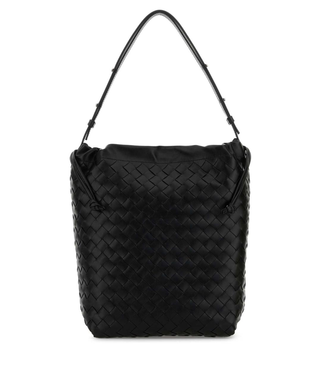 BOTTEGA VENETA Черная кожаная сумка на плечо, фото 1