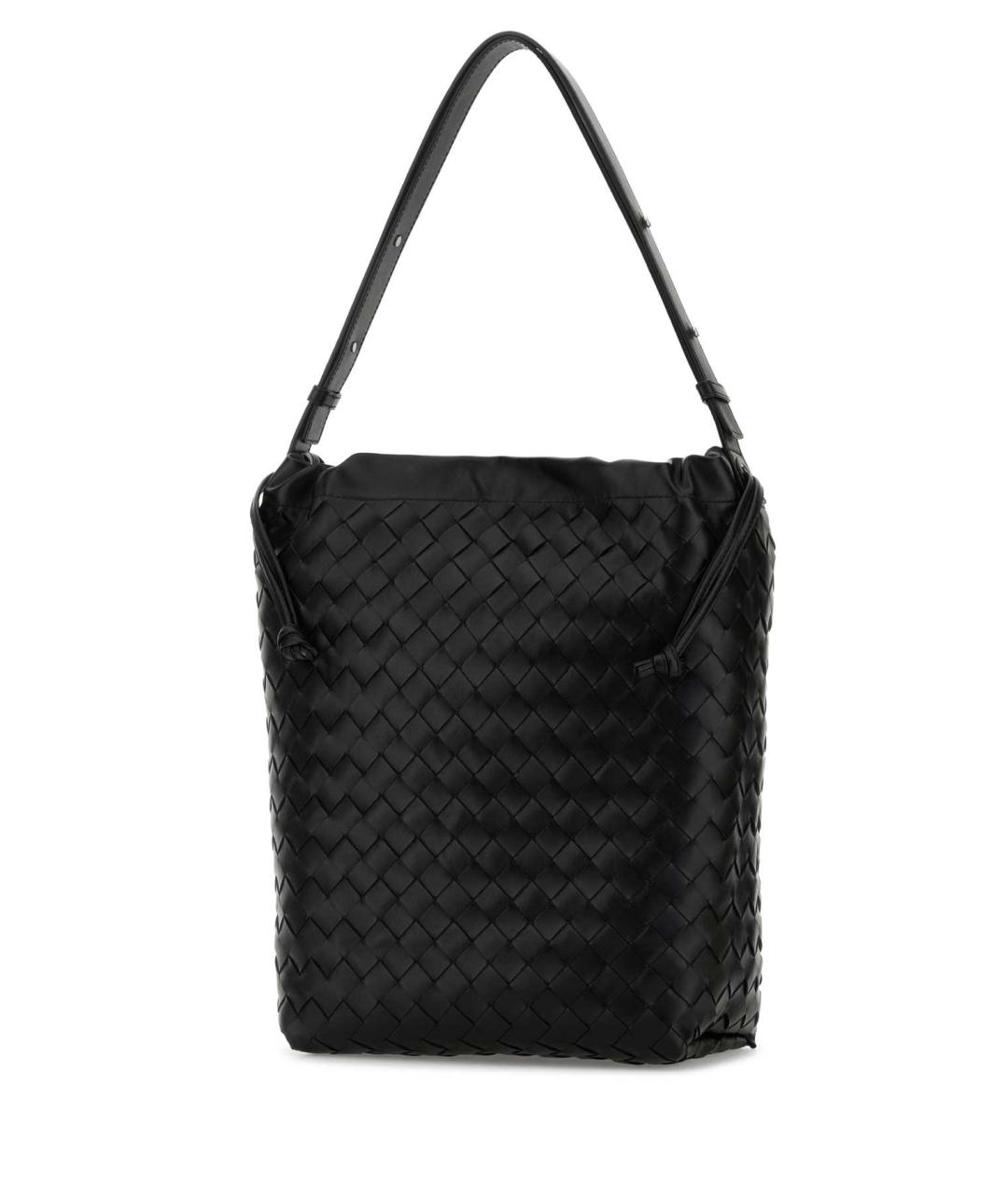 BOTTEGA VENETA Черная кожаная сумка на плечо, фото 2