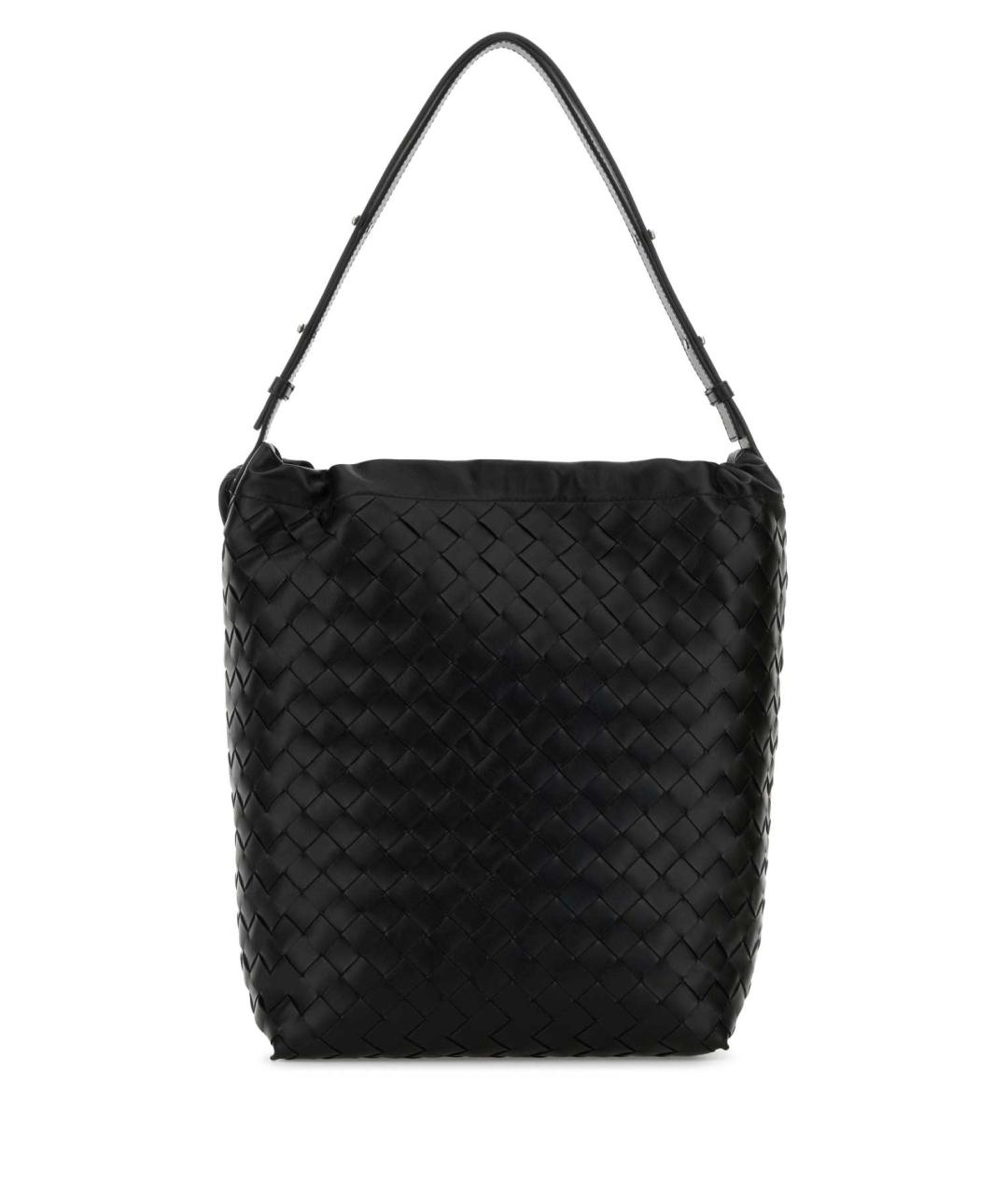 BOTTEGA VENETA Черная кожаная сумка на плечо, фото 3