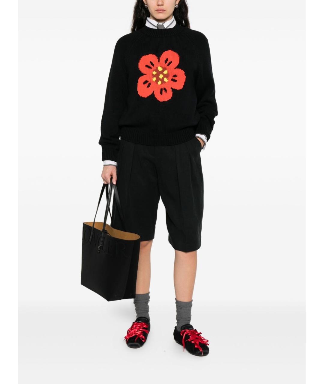 KENZO Черный хлопковый джемпер / свитер, фото 2