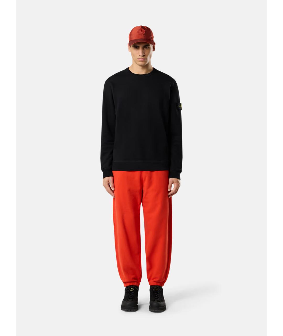 STONE ISLAND Черный хлопковый джемпер / свитер, фото 3