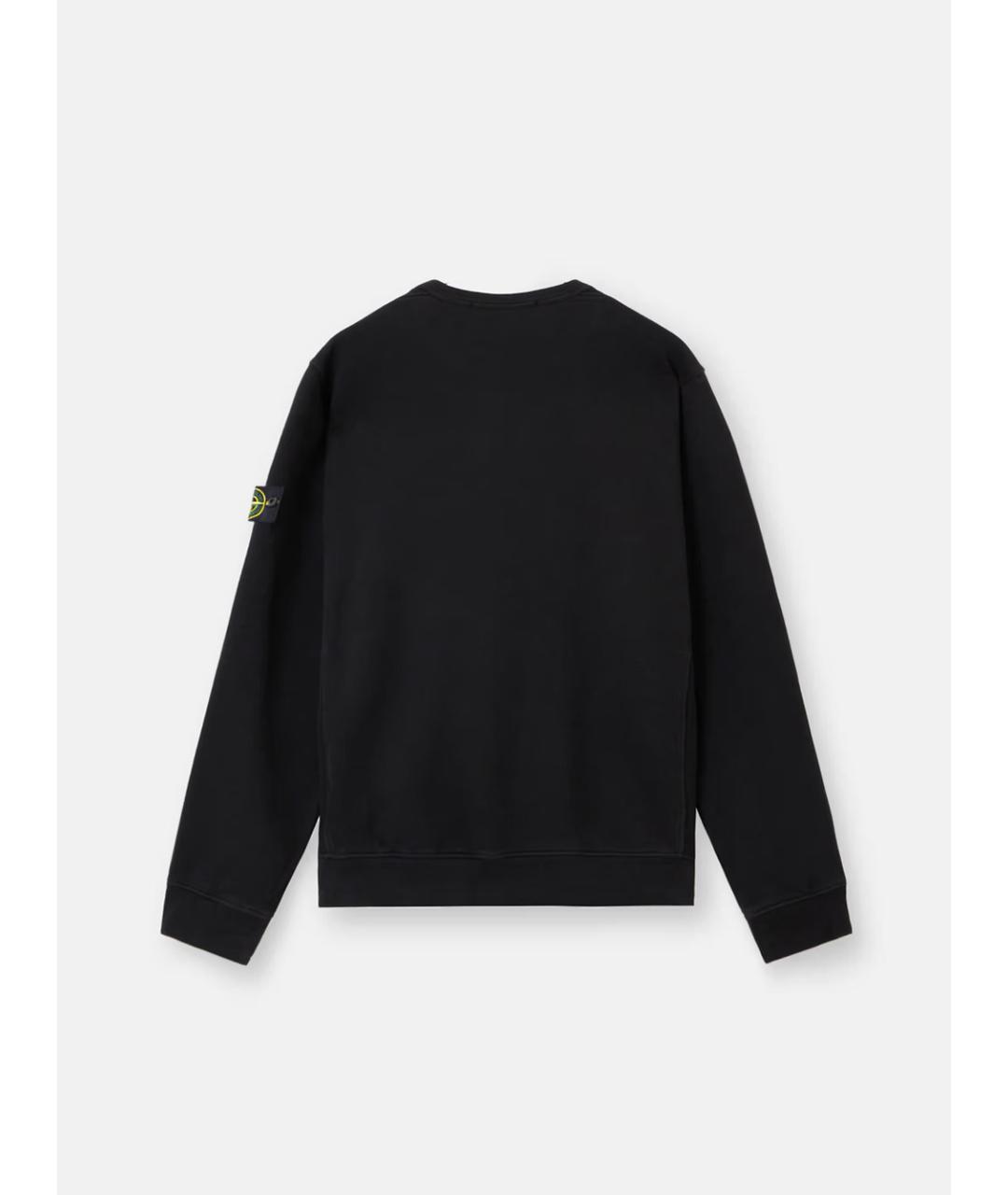 STONE ISLAND Черный хлопковый джемпер / свитер, фото 2