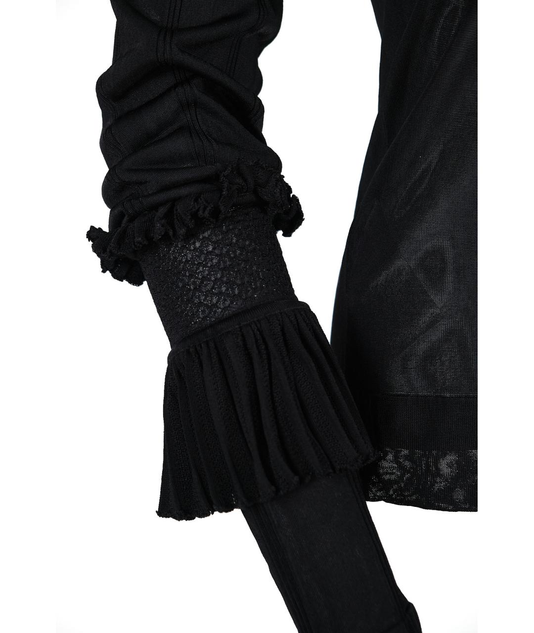 CHANEL Черная вискозная блузы, фото 4
