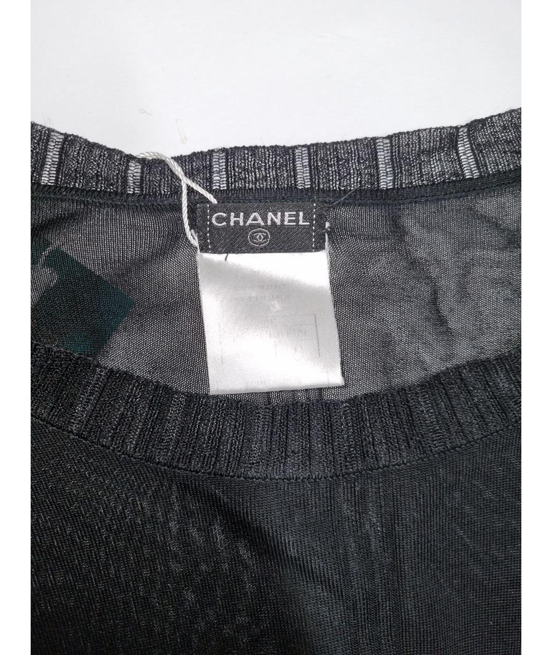 CHANEL Черная вискозная блузы, фото 6
