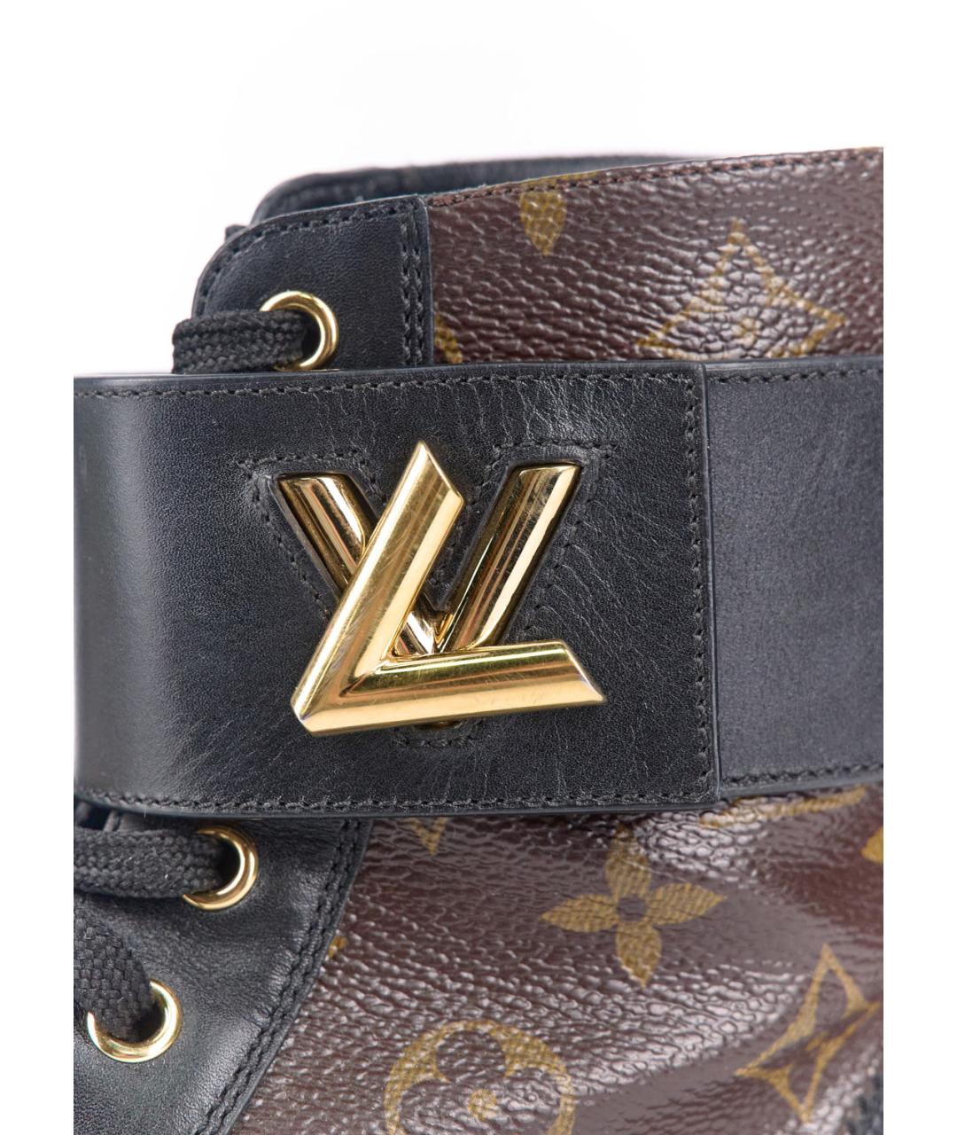 LOUIS VUITTON Черные кожаные ботинки, фото 5