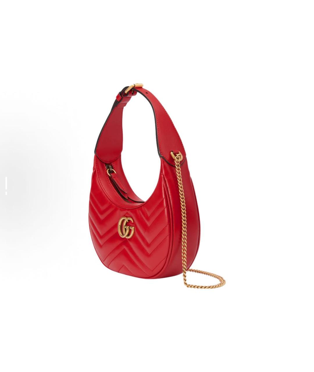 GUCCI Красная кожаная сумка с короткими ручками, фото 2