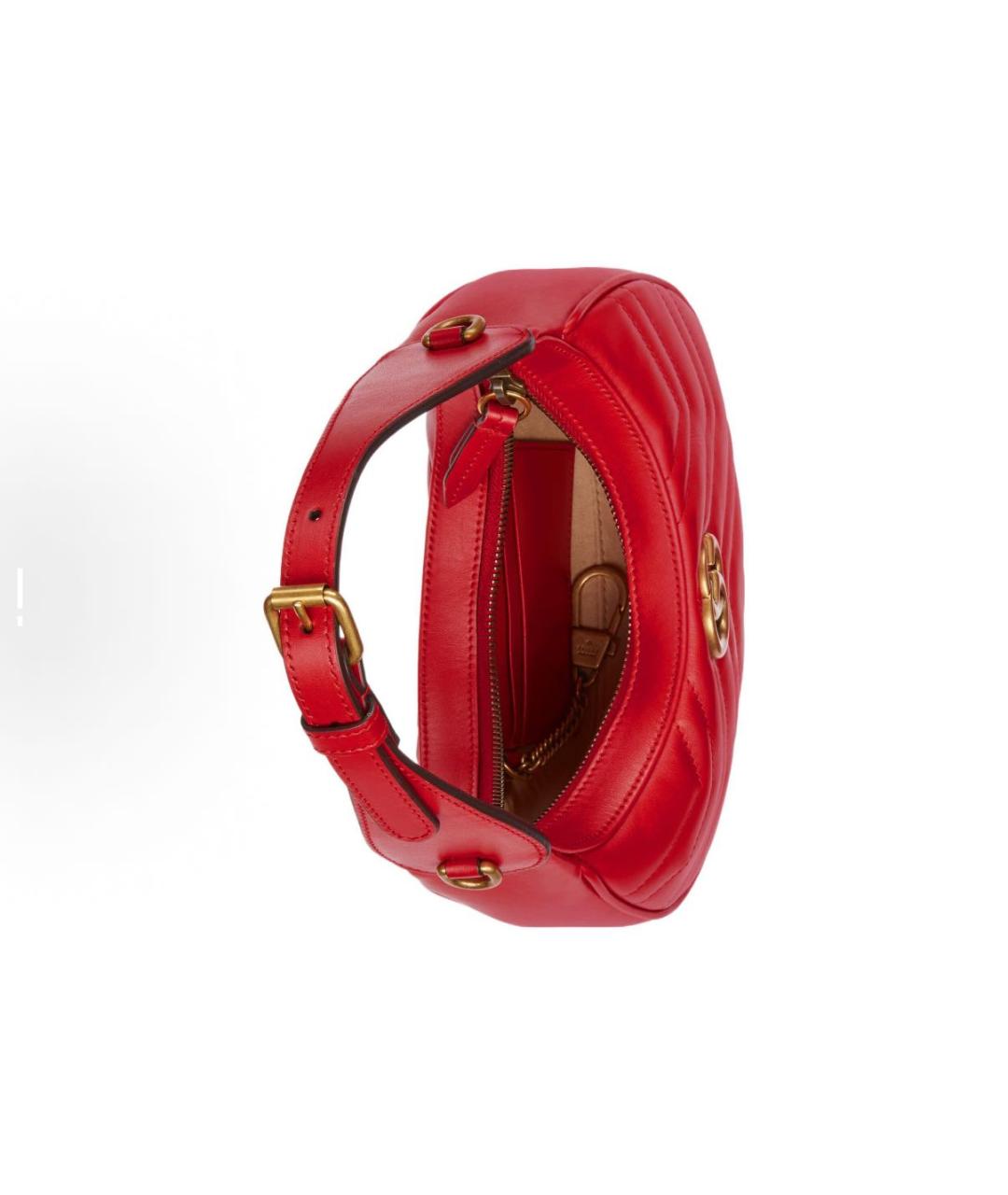 GUCCI Красная кожаная сумка с короткими ручками, фото 4