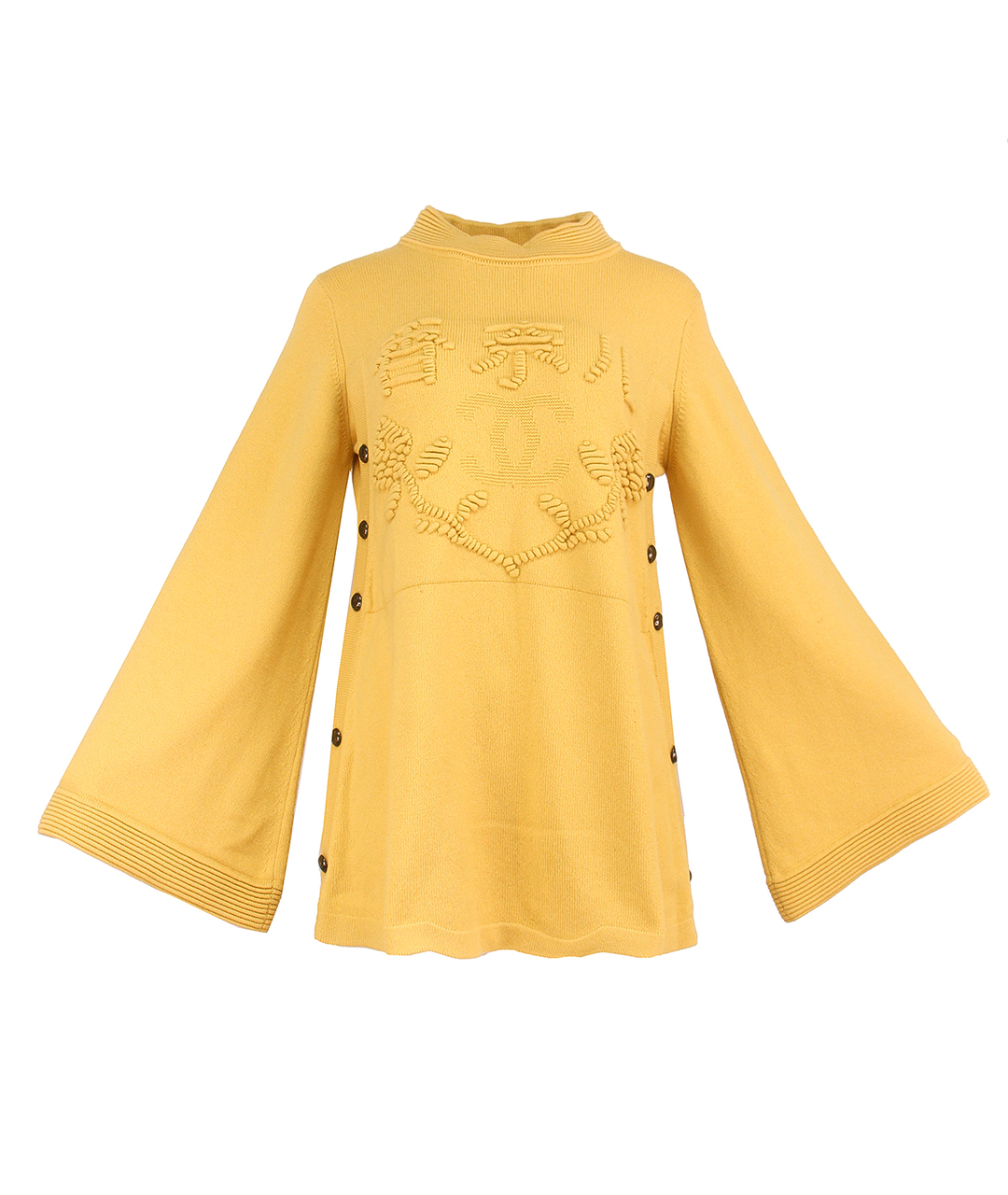 CHANEL PRE-OWNED Желтый кашемировый джемпер / свитер, фото 1