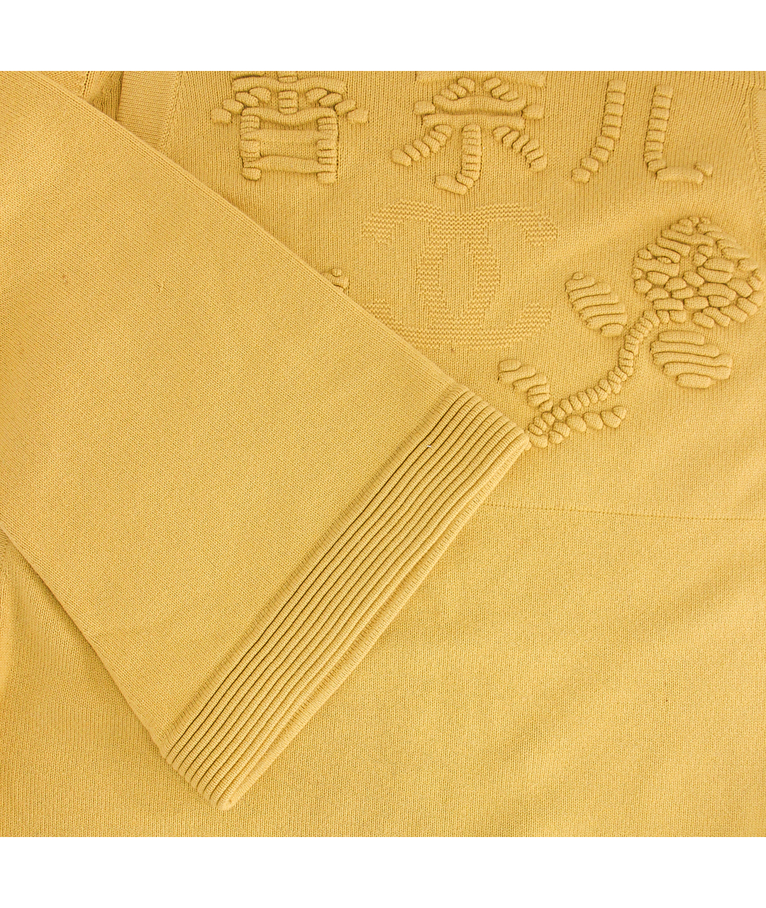 CHANEL PRE-OWNED Желтый кашемировый джемпер / свитер, фото 4