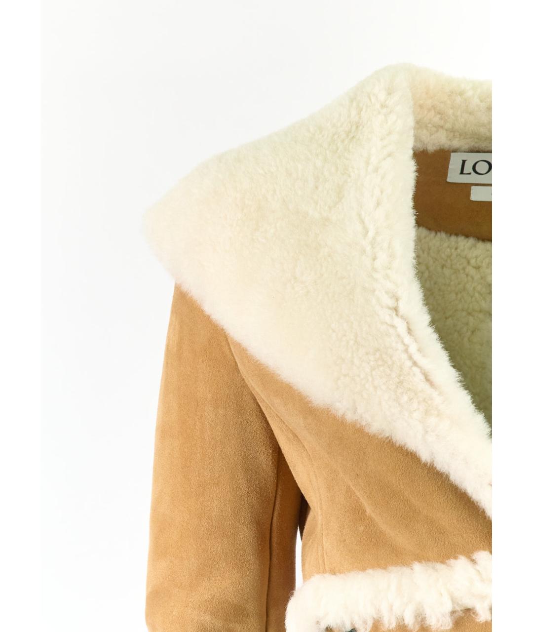 LOEWE Бежевая меховая дубленка, фото 2