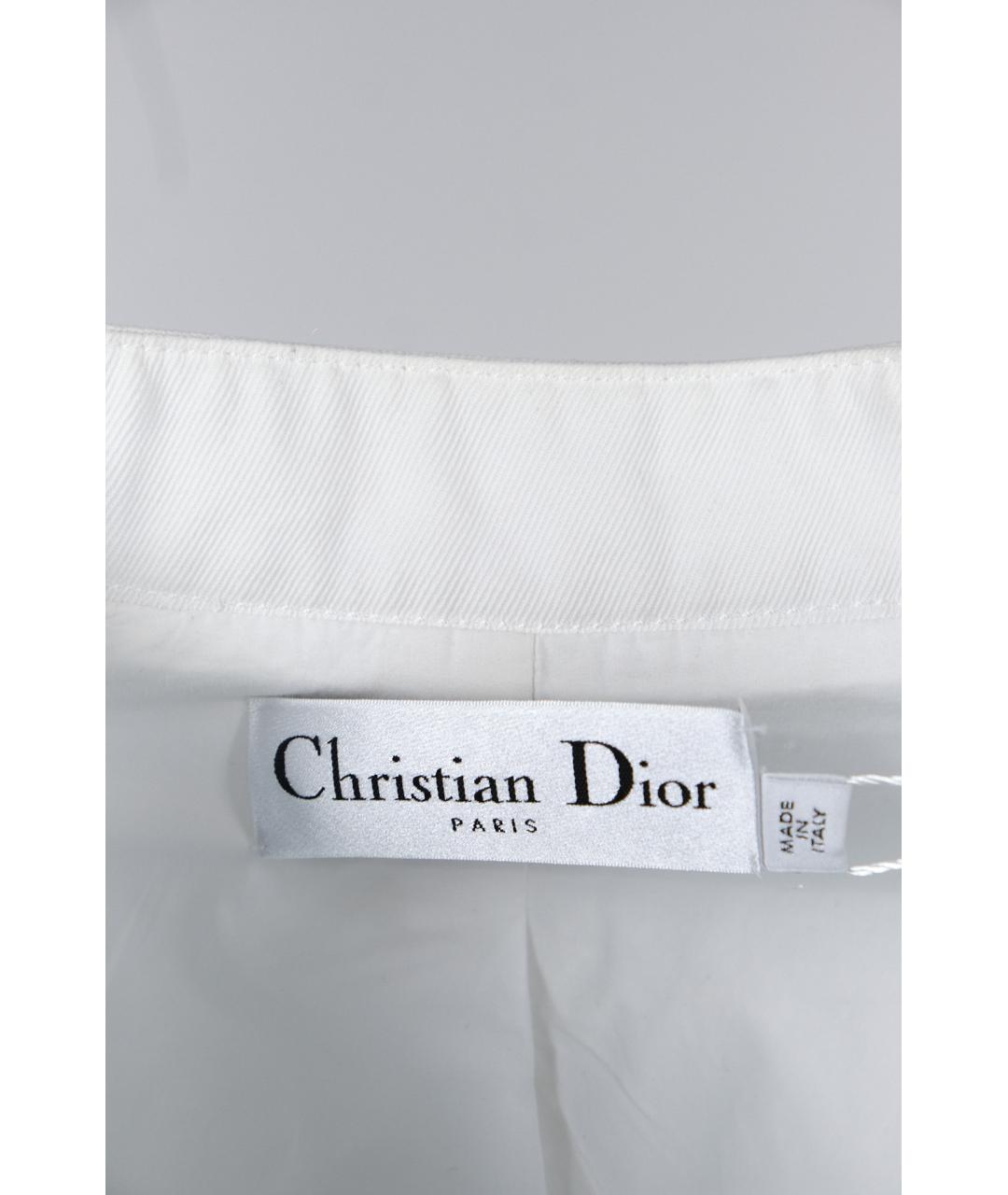 CHRISTIAN DIOR Белый хлопковый жакет/пиджак, фото 3