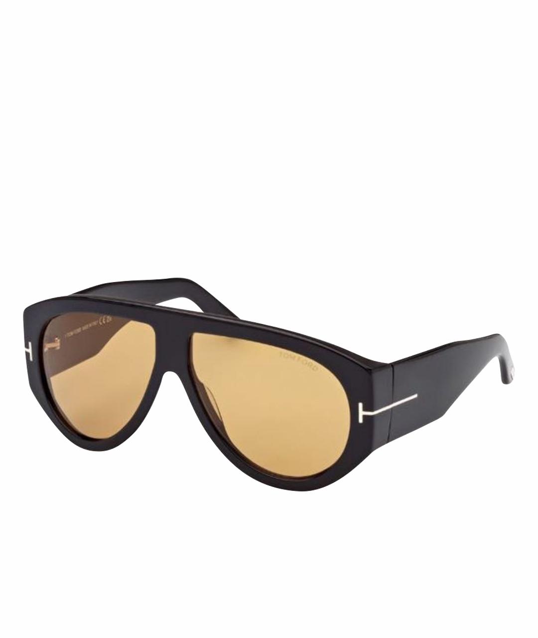 TOM FORD Черные пластиковые солнцезащитные очки, фото 1