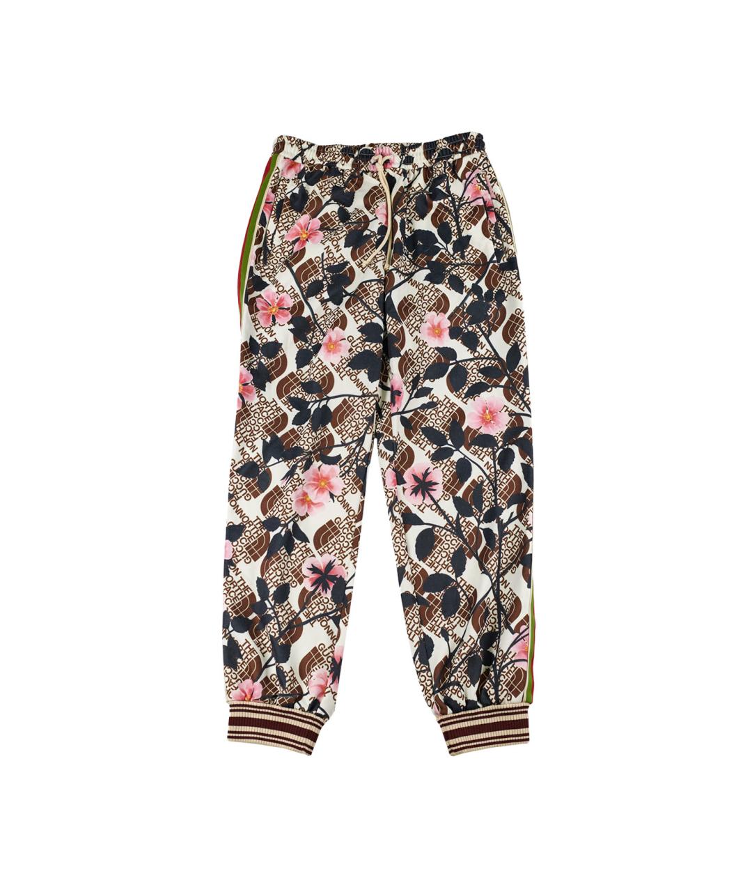 GUCCI Мульти полиэстеровые брюки широкие, фото 1
